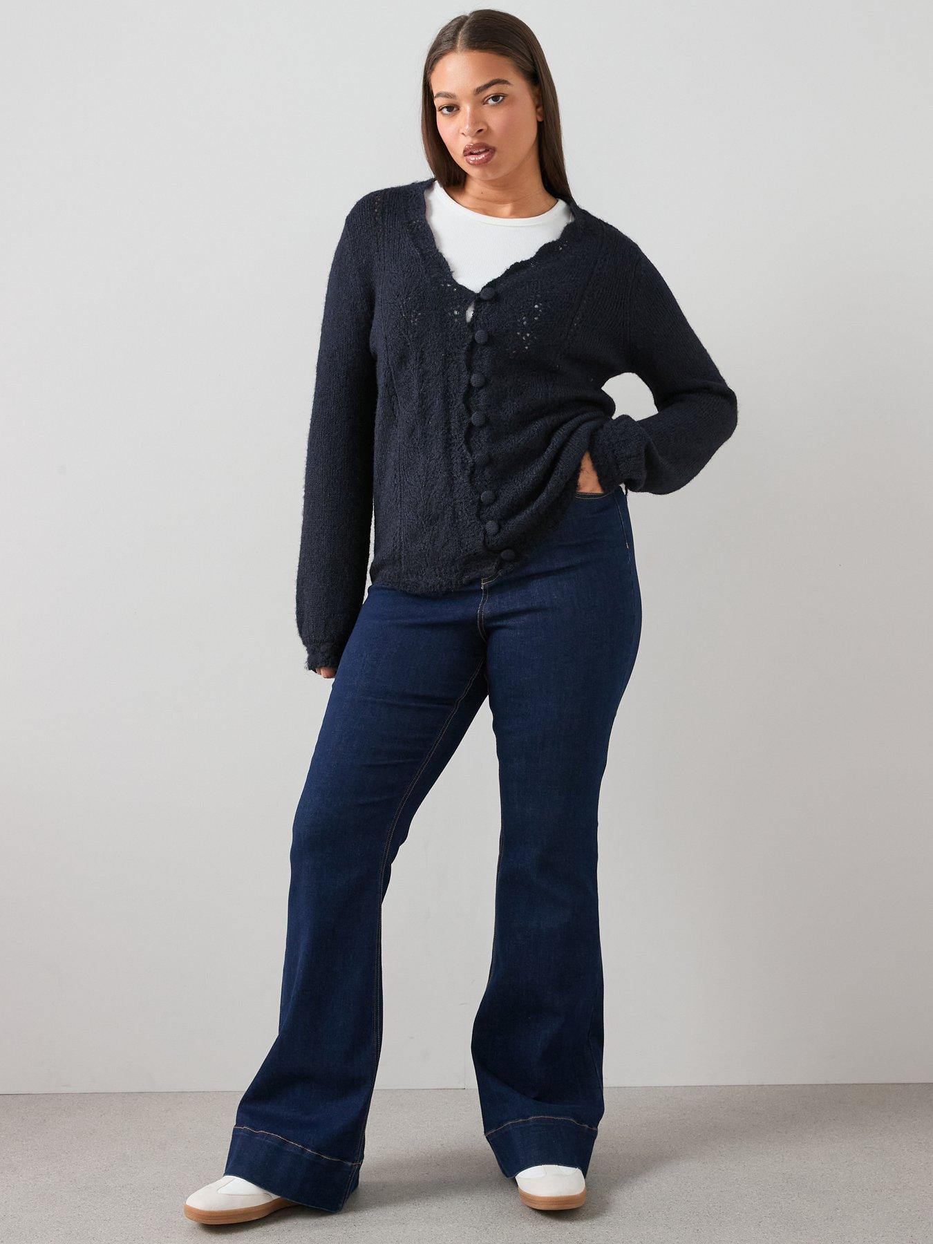 the-very-collection-curve-pointelle-knitted-cardigan-navyback