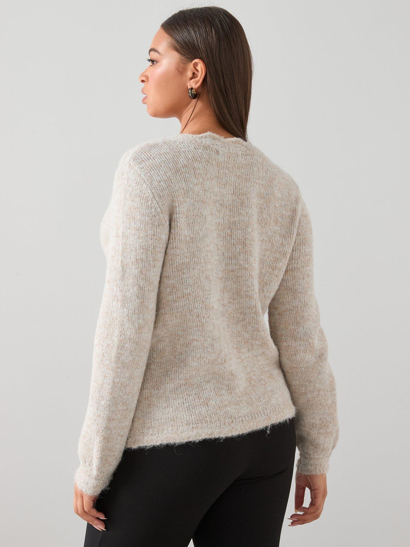 the-very-collection-curve-pointelle-knitted-cardigan-beigestillFront