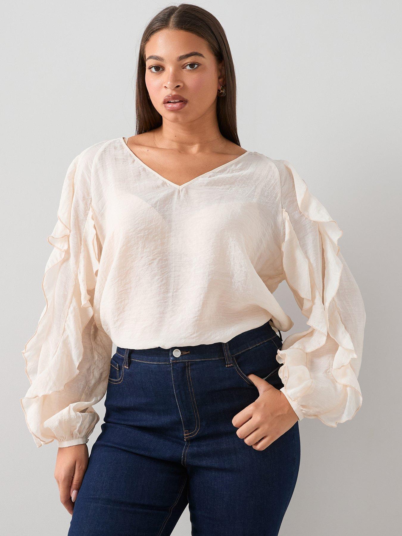 The Very Collection Curve Ruffle Blouse