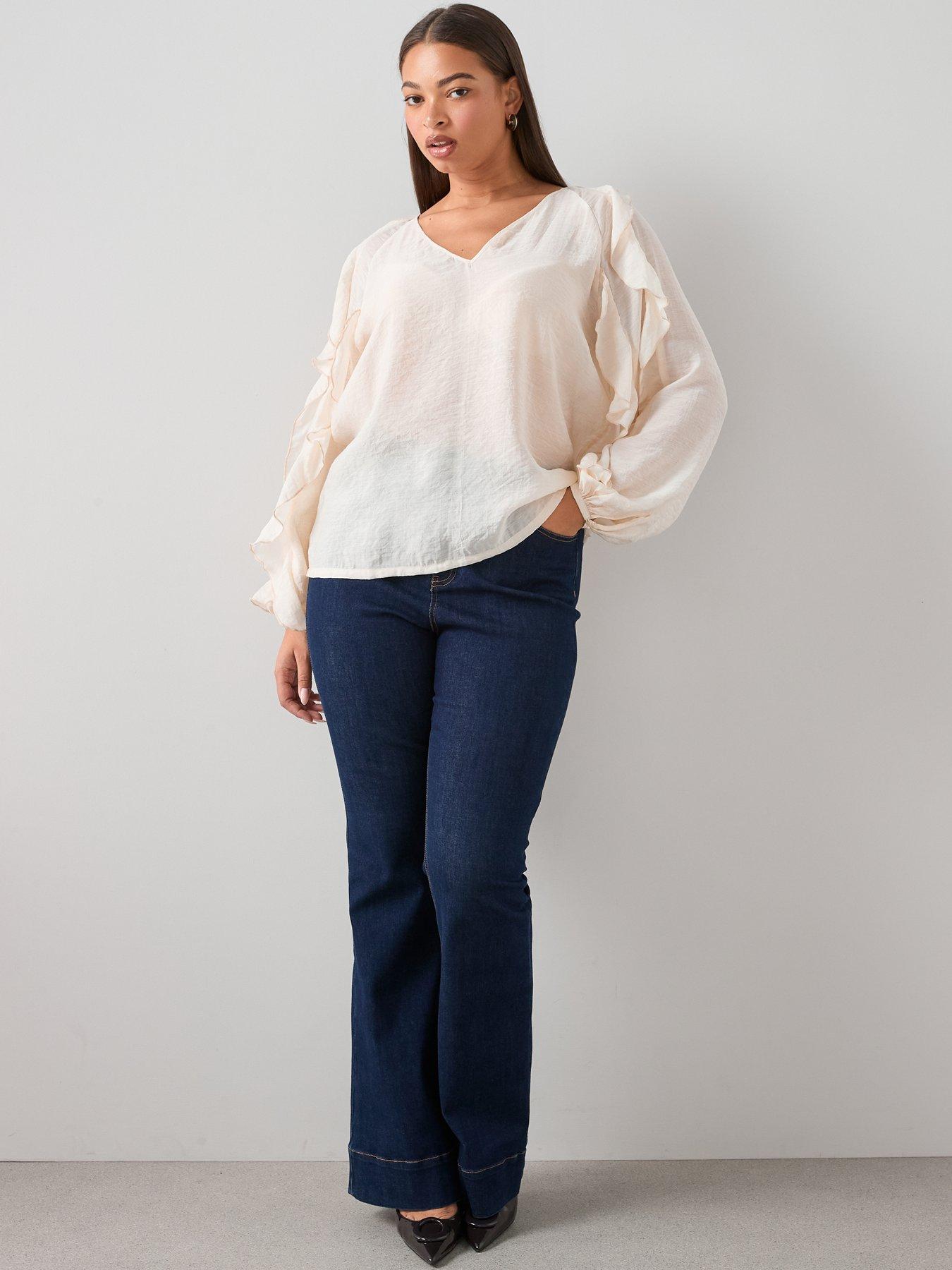 Image 2 of 5 of The Very Collection Curve Curve Ruffle Blouse