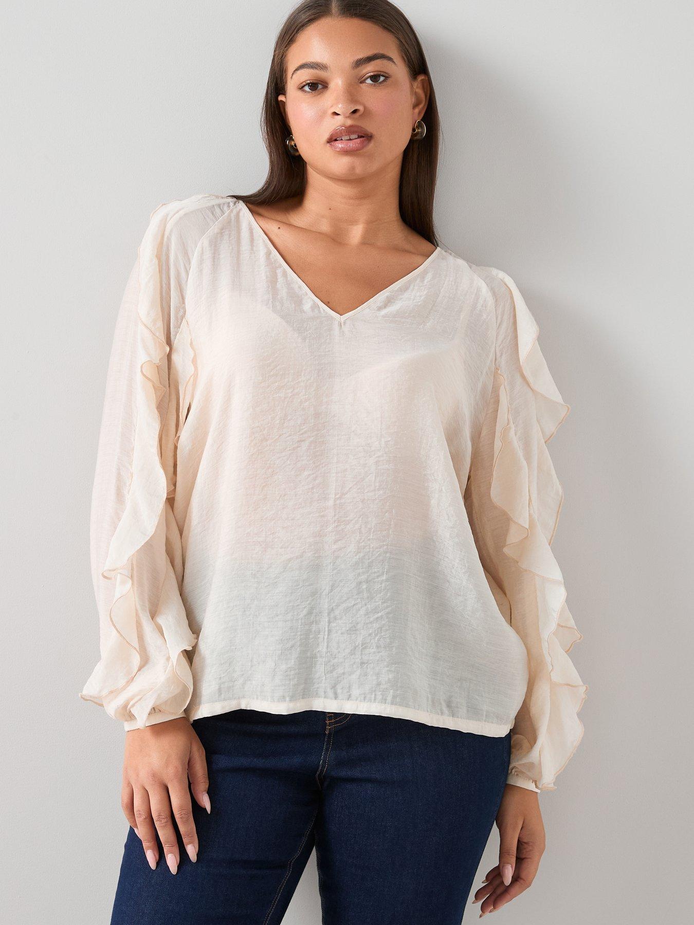 Image 4 of 5 of The Very Collection Curve Curve Ruffle Blouse