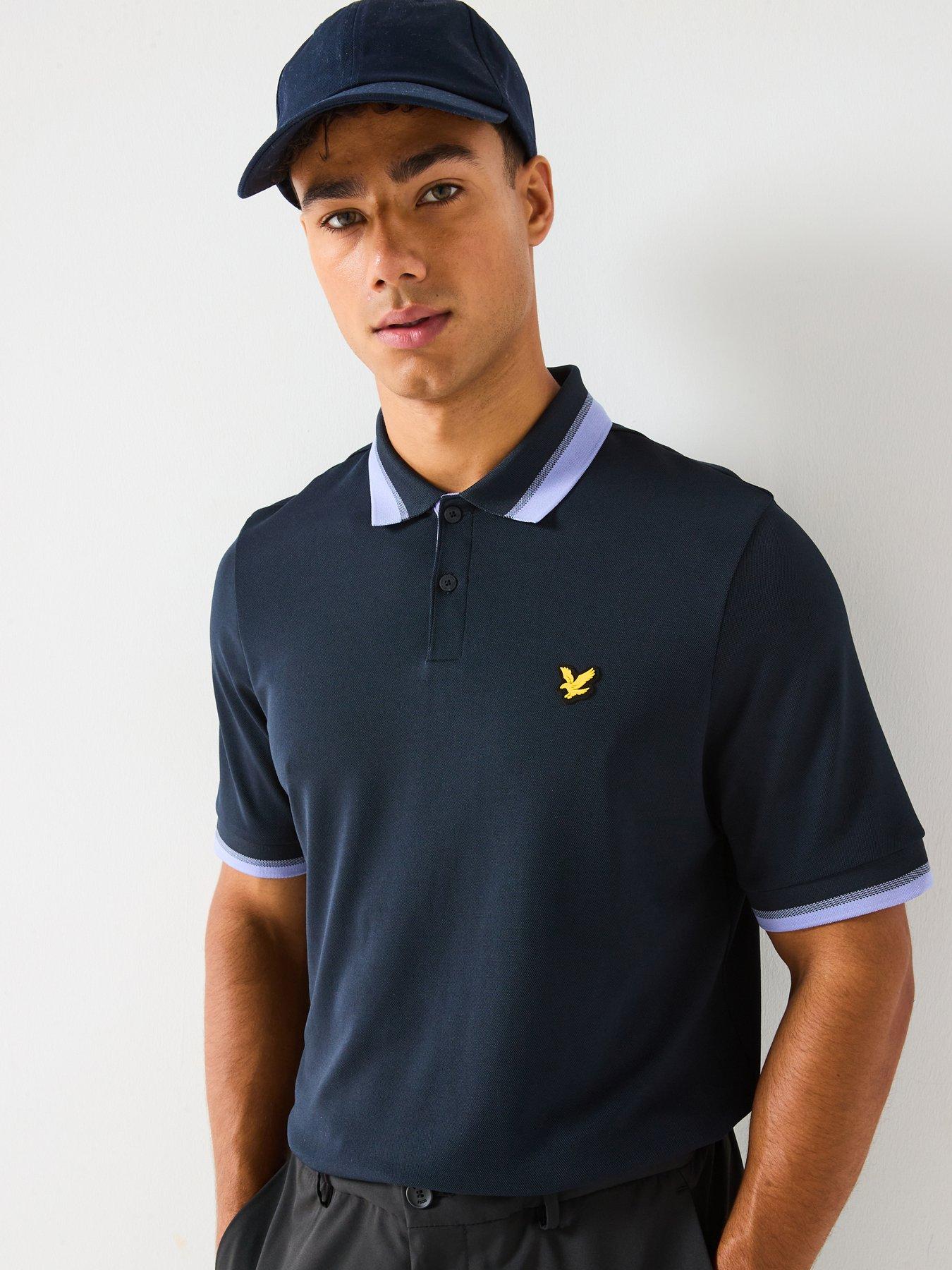lyle-scott-golf-mens-tipped-rib-polo-shirt-navyfront