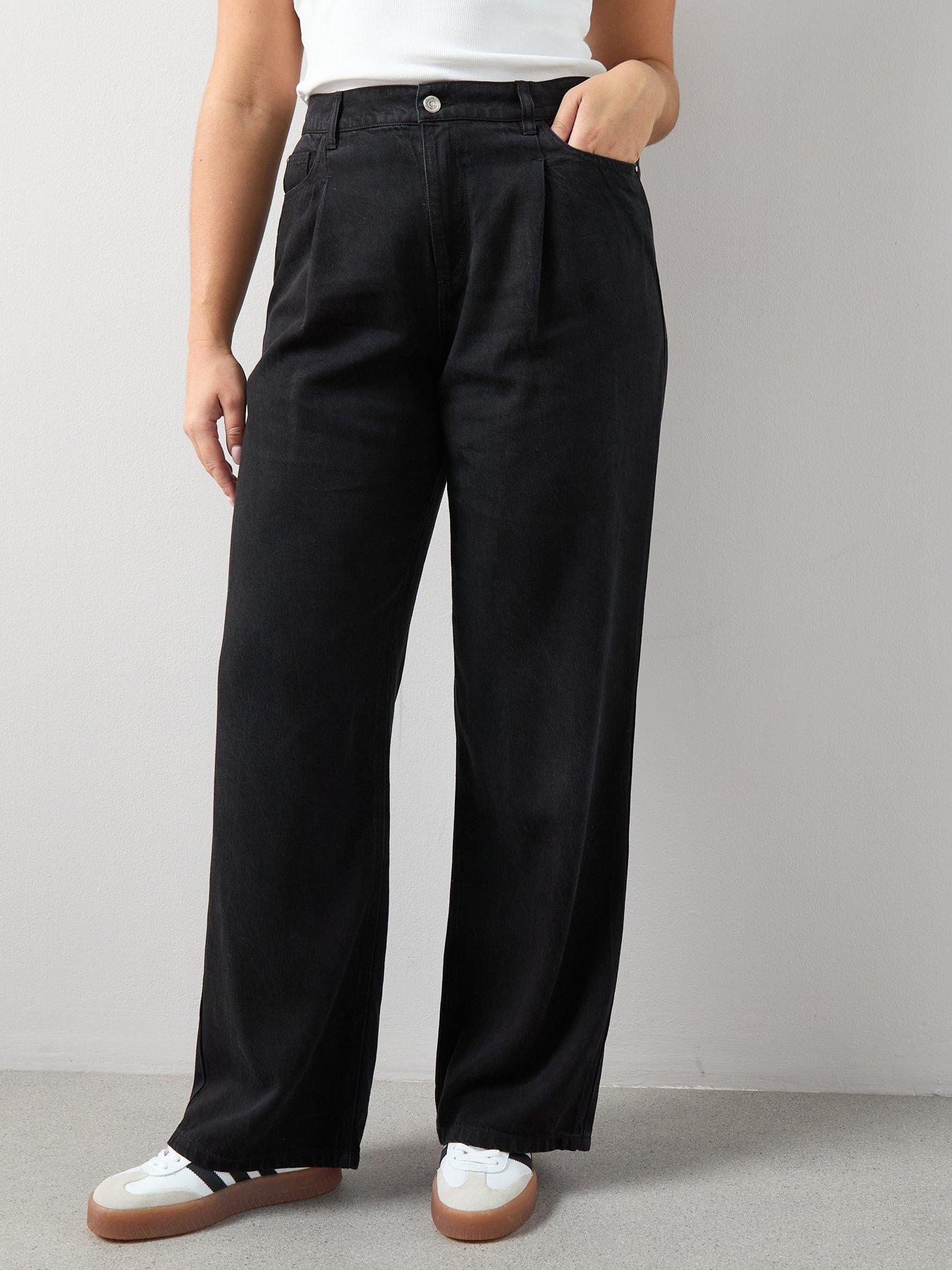 the-very-collection-curve-wide-leg-elasticated-waist-jean-blackfront