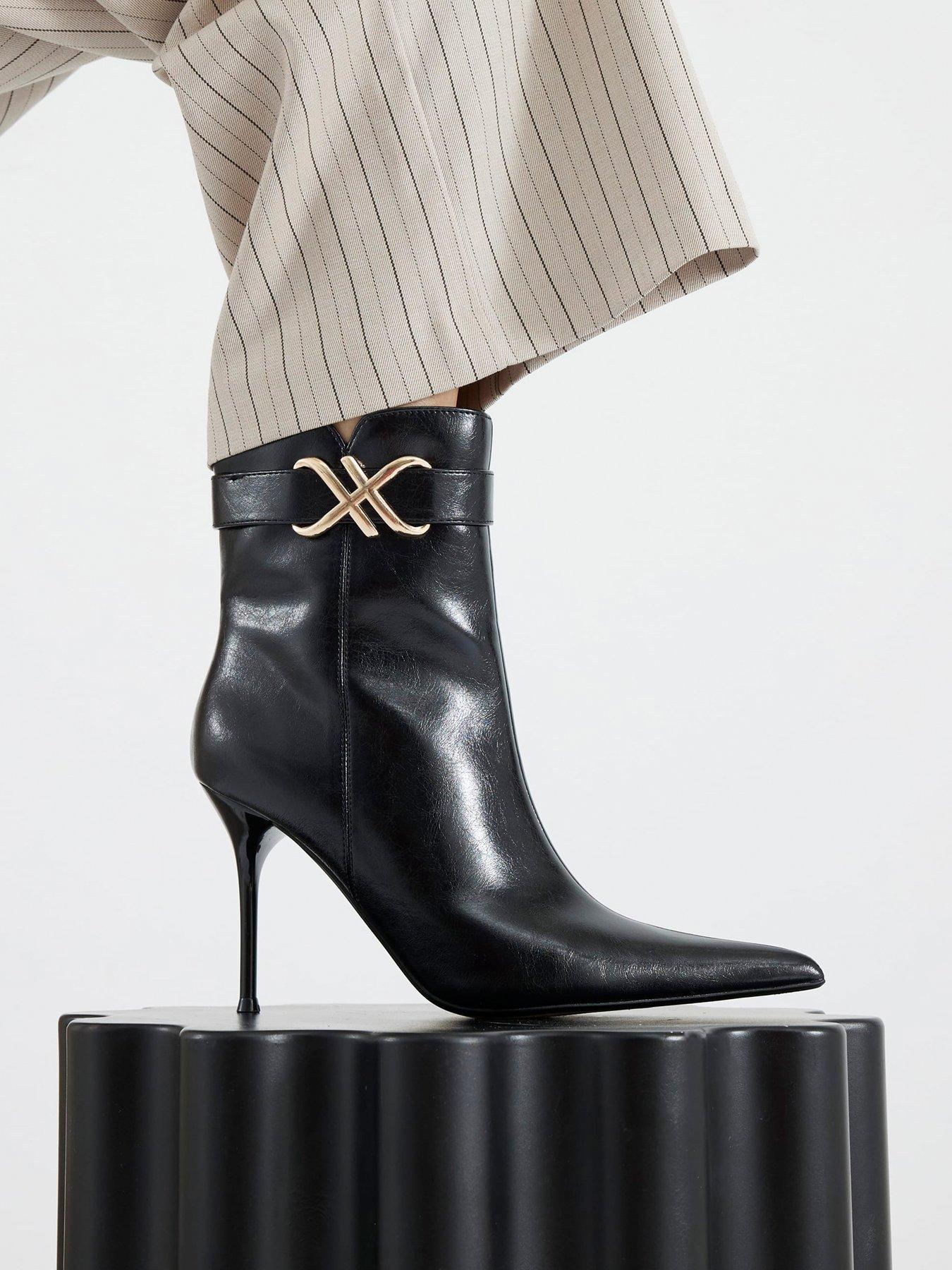 river-island-metal-hardware-heel-ankle-boot-blackfront