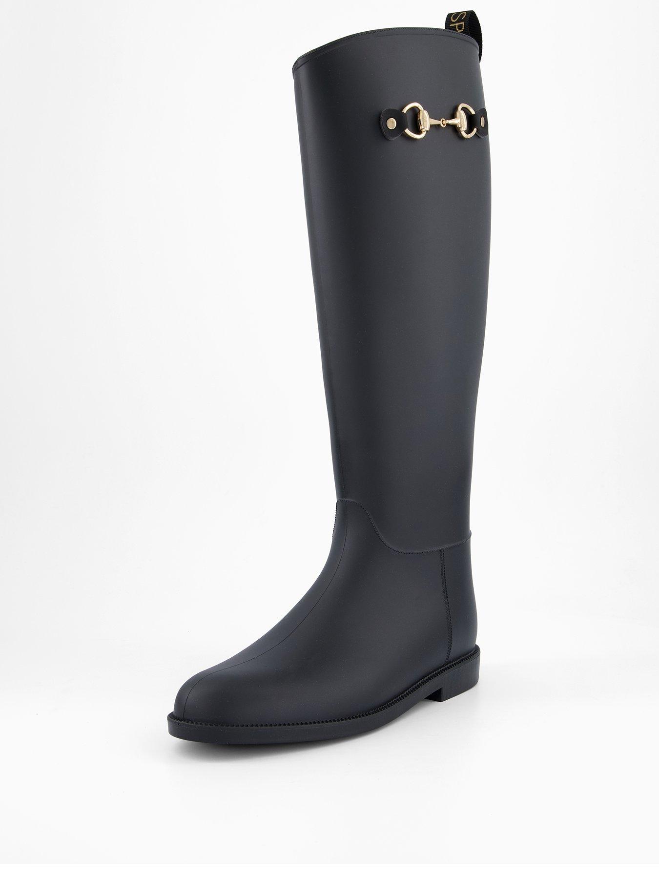 Image 3 of 6 of Elle Sport Knee High Riding Wellington Boot - Black