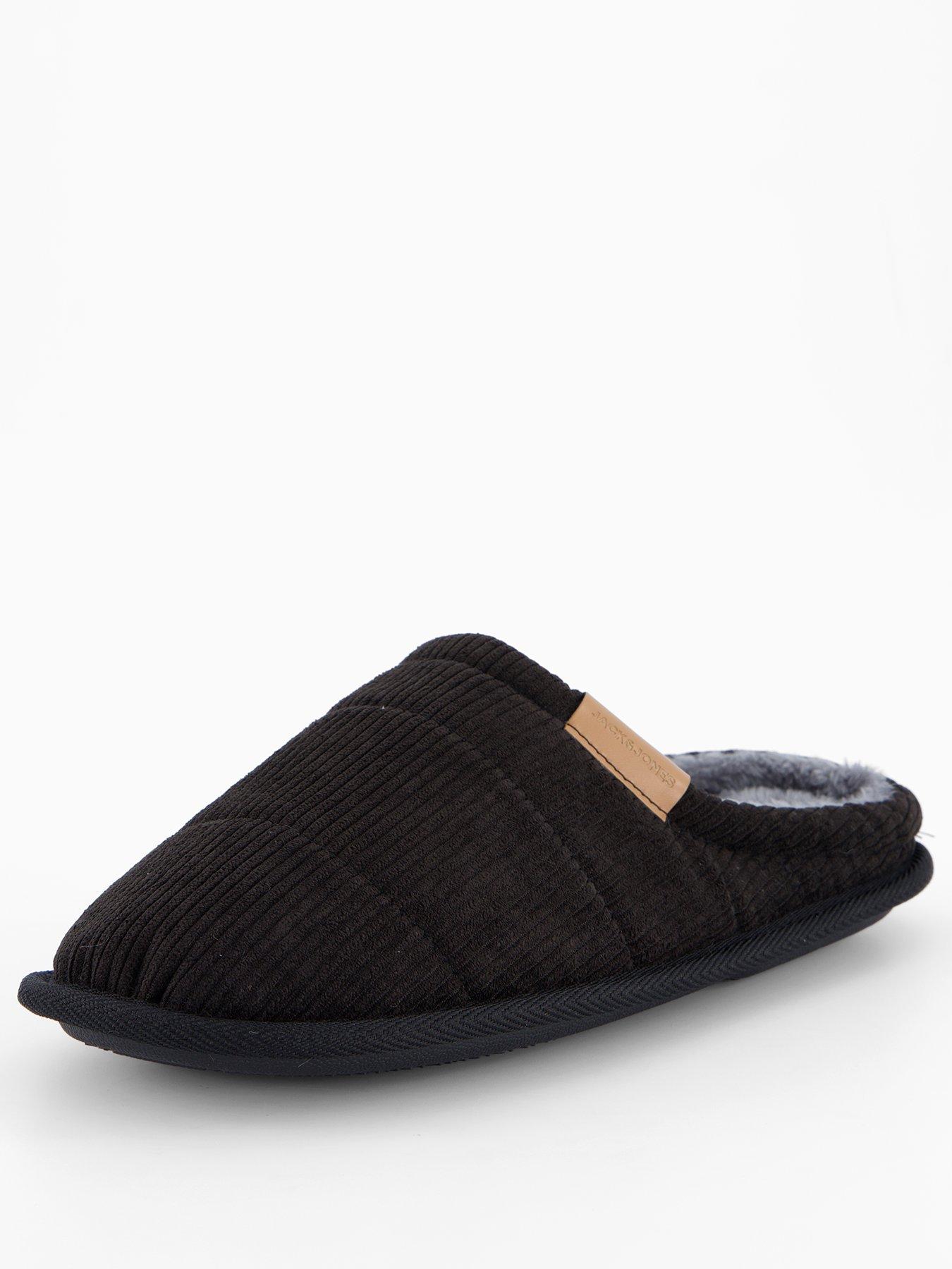 Image 2 of 7 of Jack & Jones Cordie Mule Slipper - Black