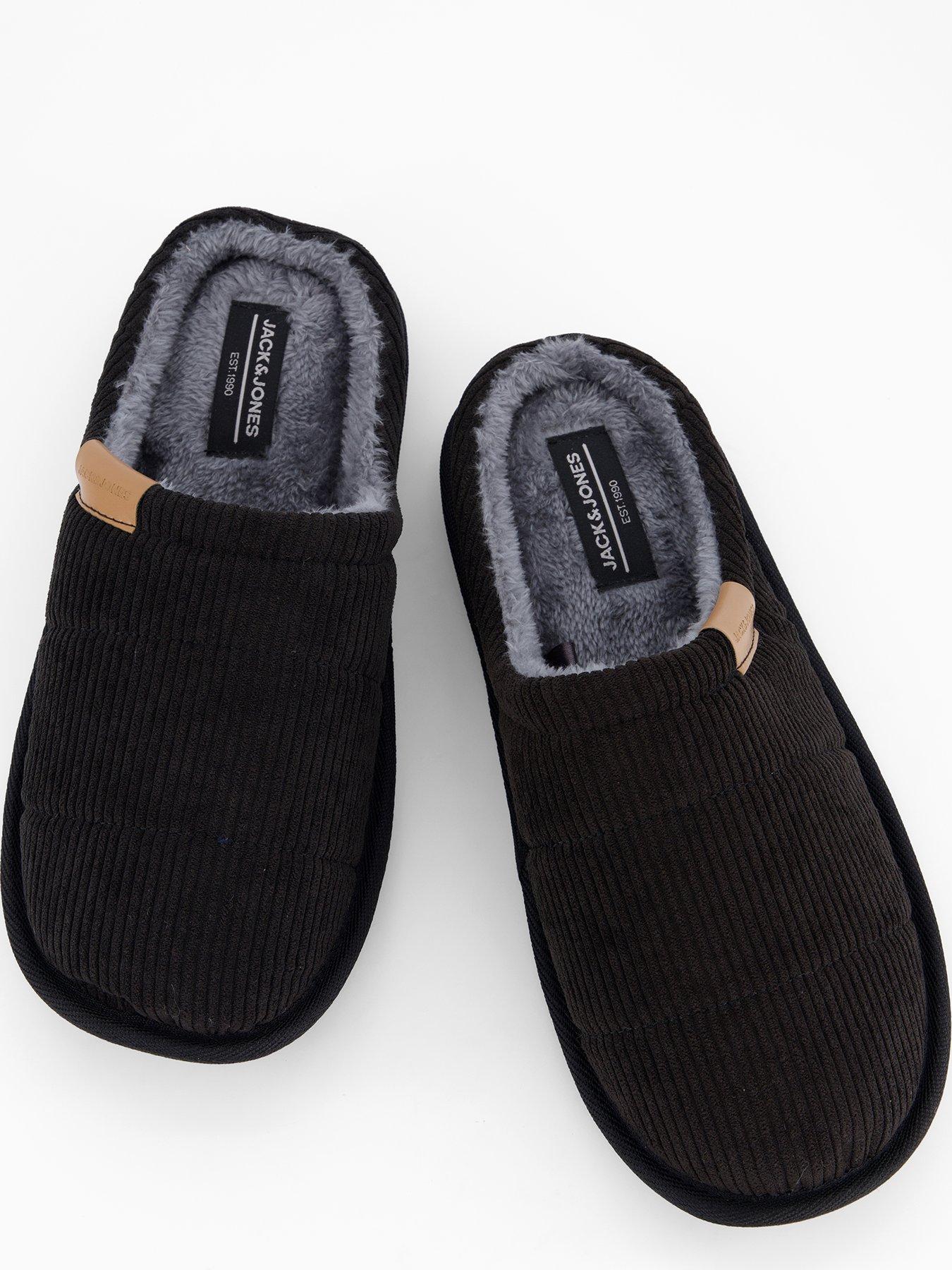 Image 3 of 7 of Jack & Jones Cordie Mule Slipper - Black