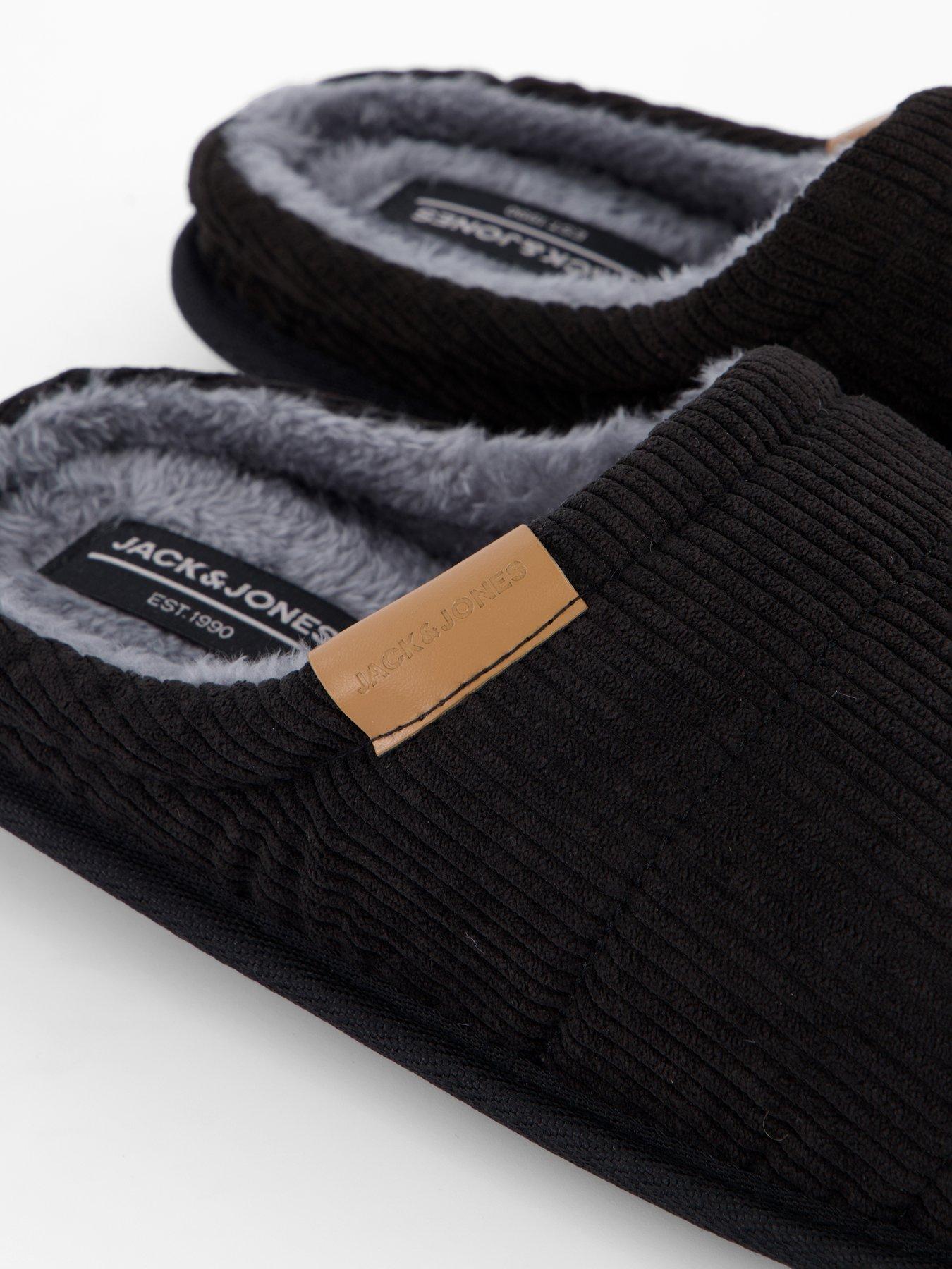 Image 5 of 7 of Jack & Jones Cordie Mule Slipper - Black