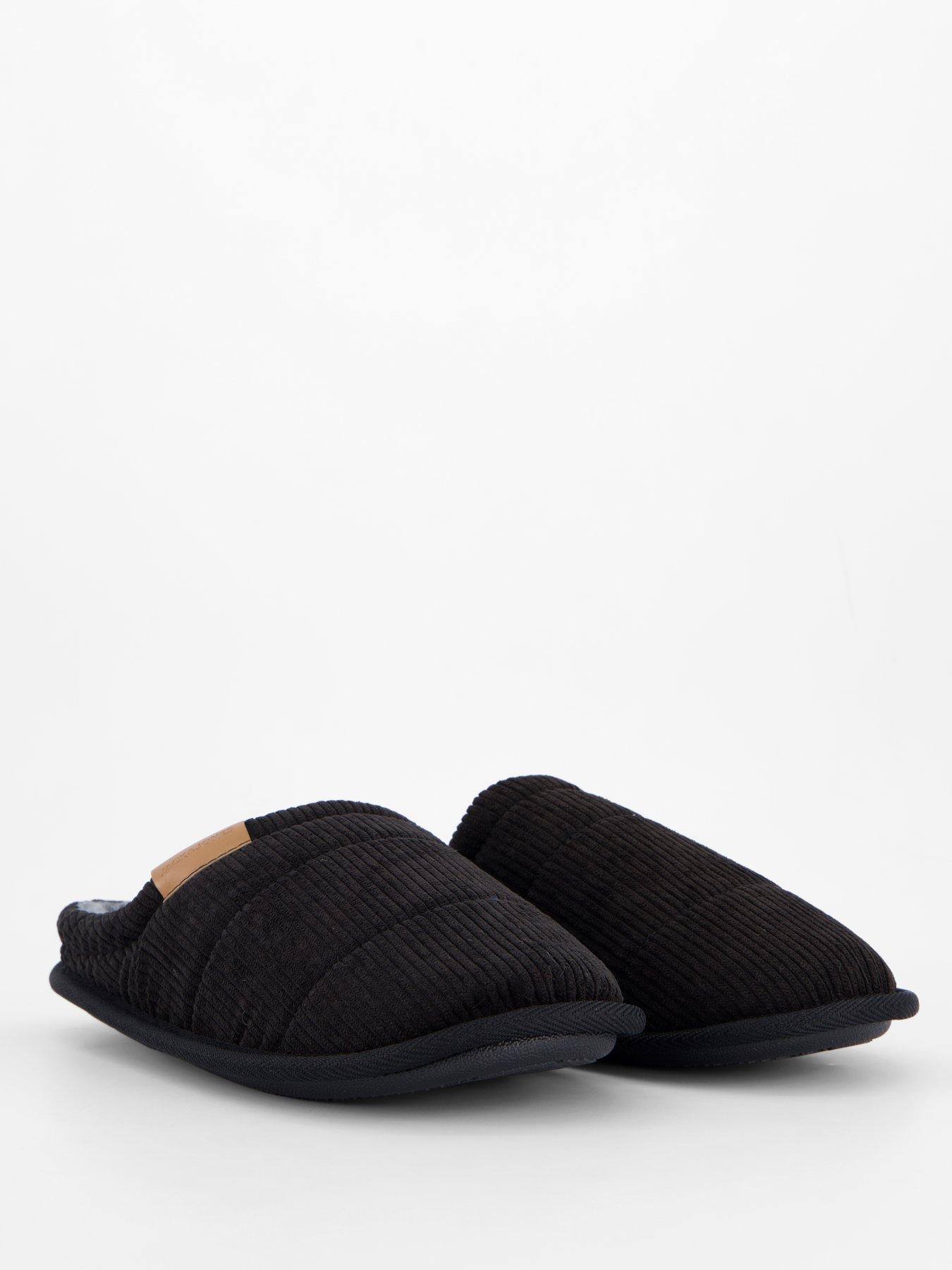 Image 6 of 7 of Jack & Jones Cordie Mule Slipper - Black