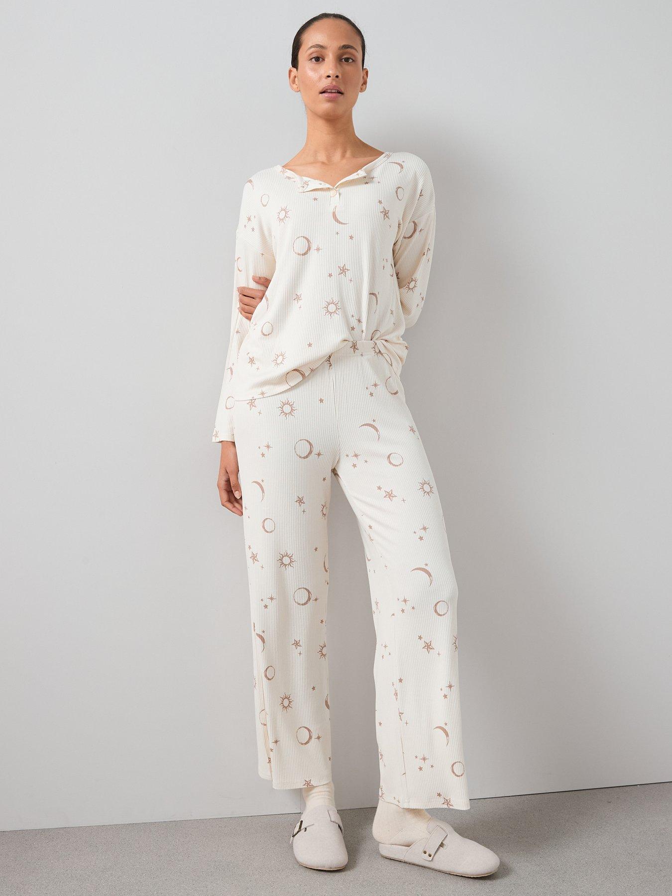 the-very-collection-soft-touch-rib-henley-star-and-moon-wide-leg-pj-set-whitedetail