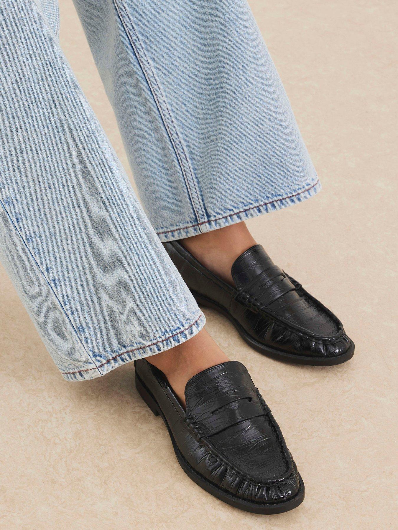 river-island-ruched-loafer-blackfront