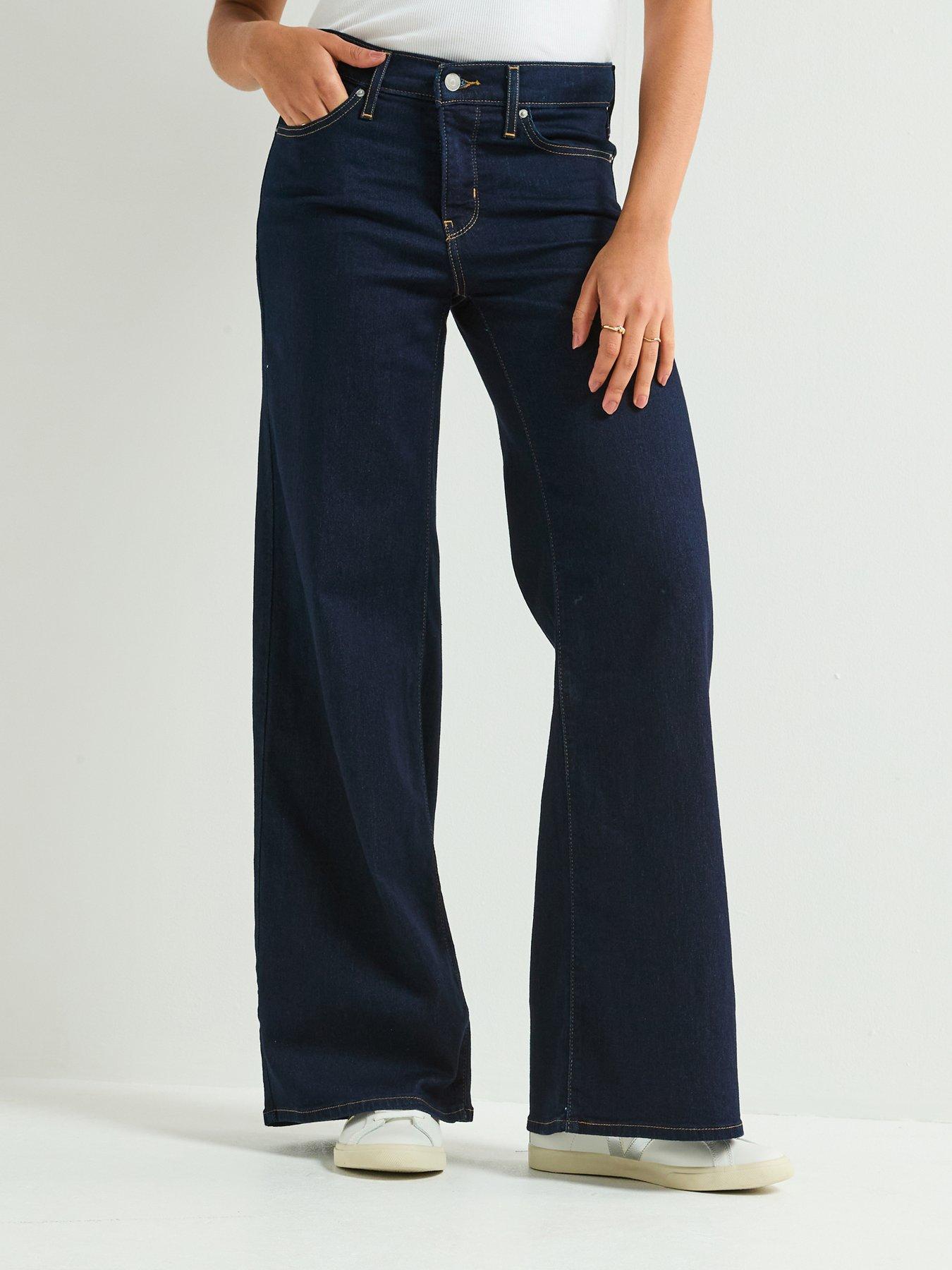 Image 1 of 6 of Levi's 318 Shaping Wide-leg Jeans - Darkest Sky