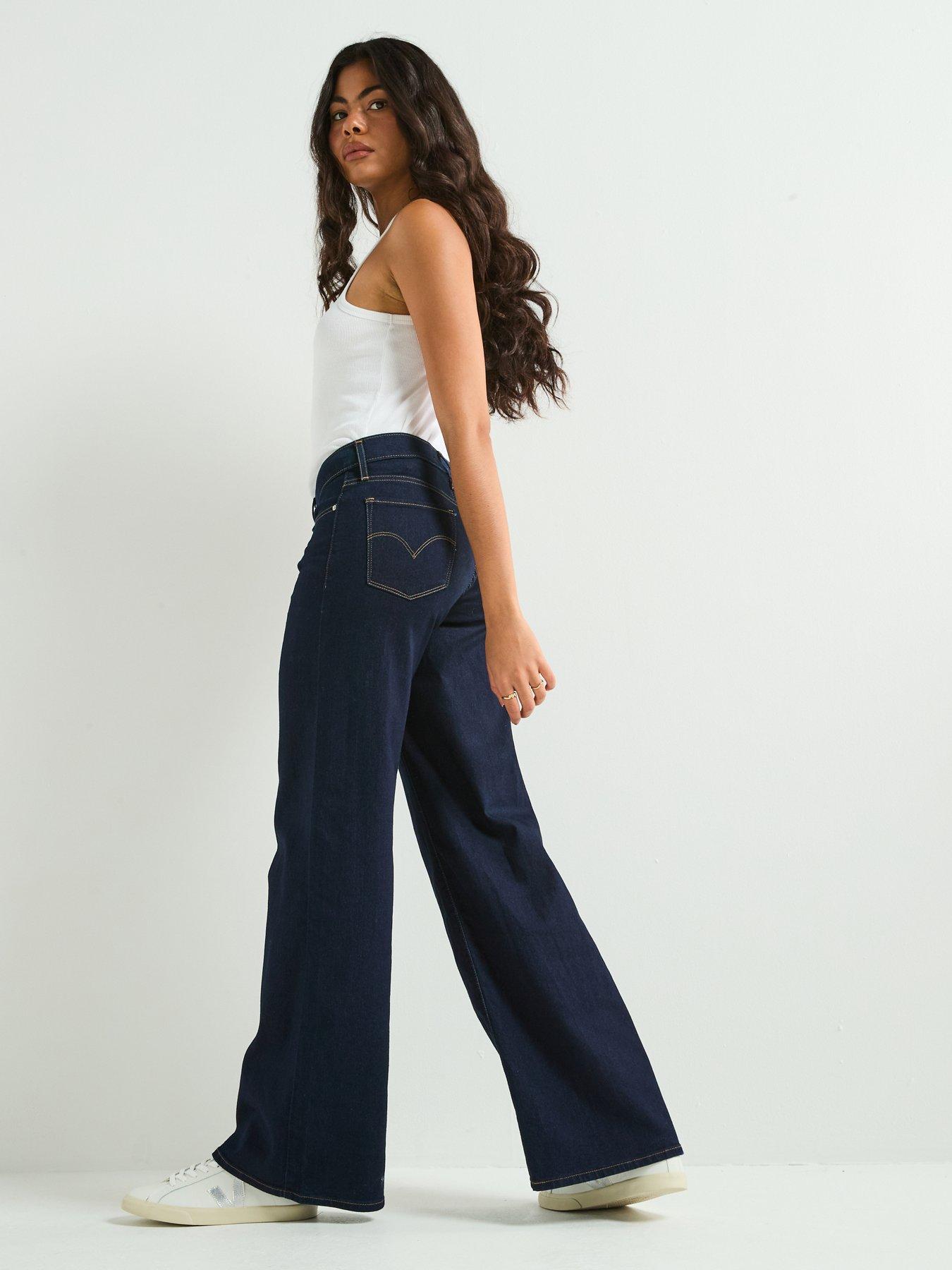 Image 5 of 6 of Levi's 318 Shaping Wide-leg Jeans - Darkest Sky