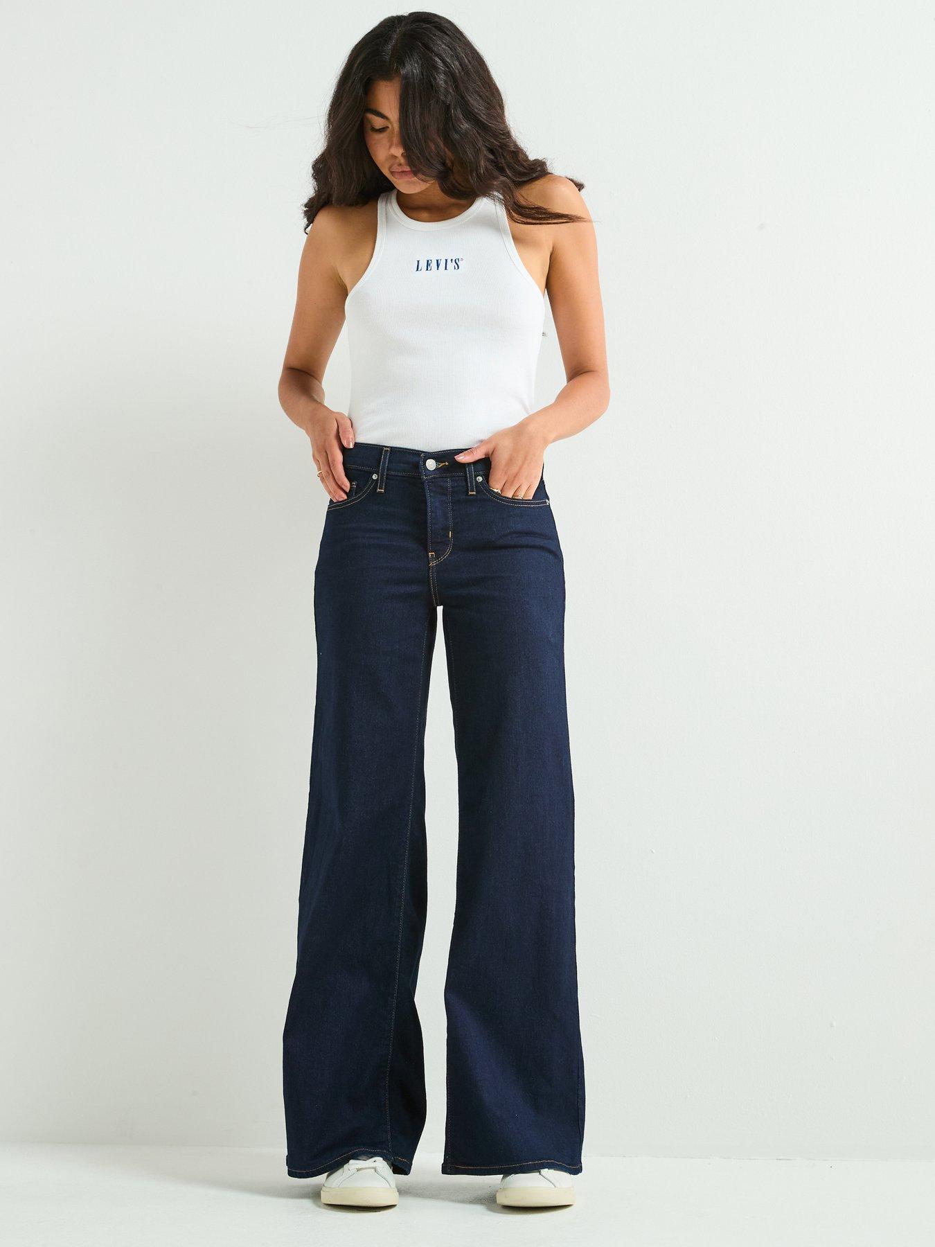 Image 6 of 6 of Levi's 318 Shaping Wide-leg Jeans - Darkest Sky