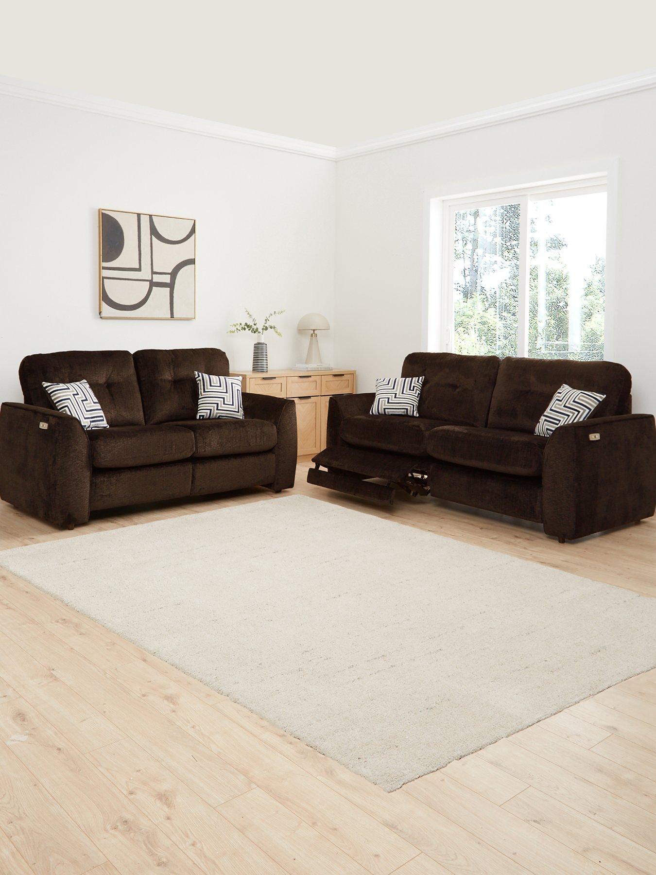 The Very Collection Margate Fabric 3 Seater + 2 Seater Power Incliner Sofa Set (Buy  &  SAVE!) - Made to Order in the UK