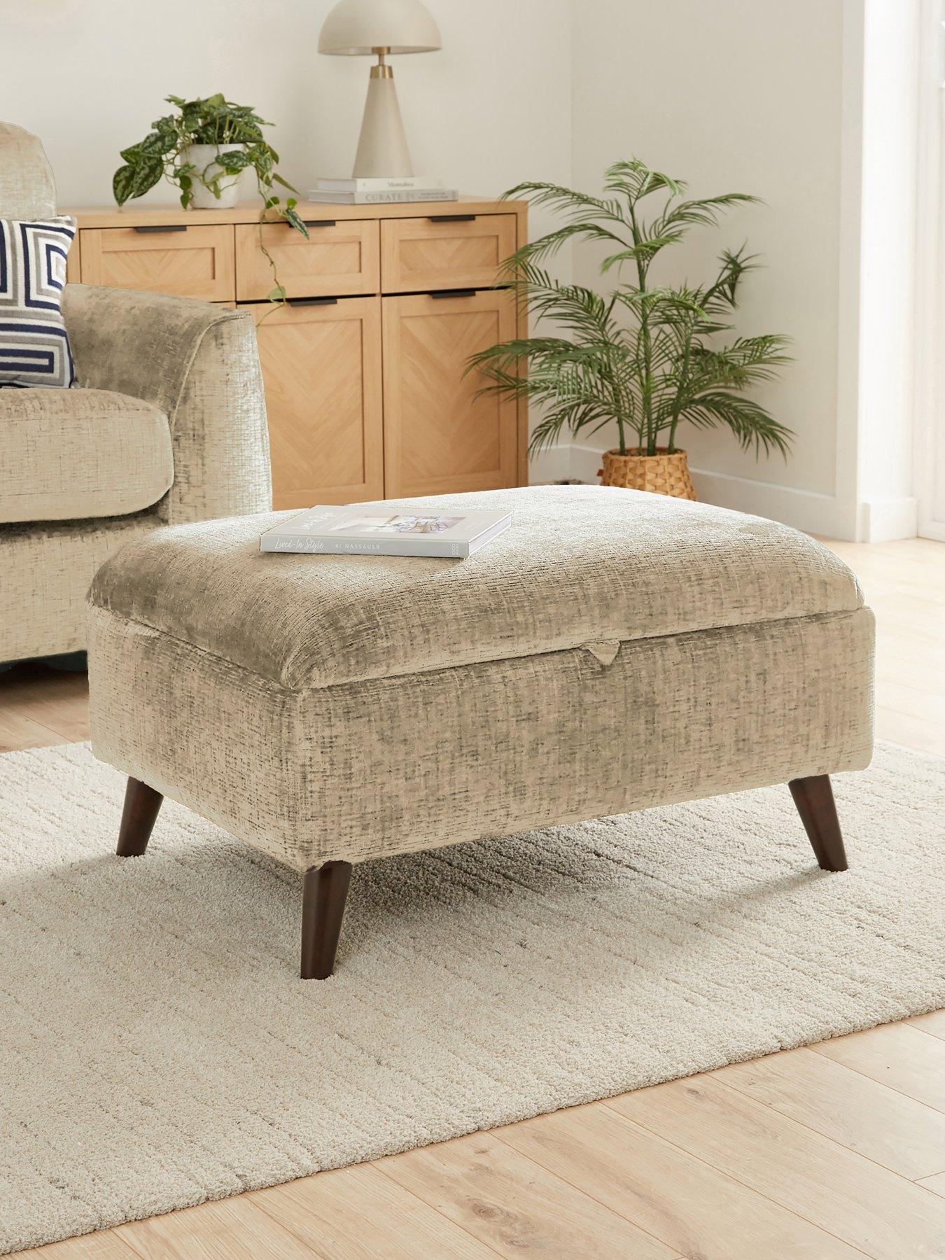 The Very Collection Margate Fabric Storage Footstool - Made to Order in the UK