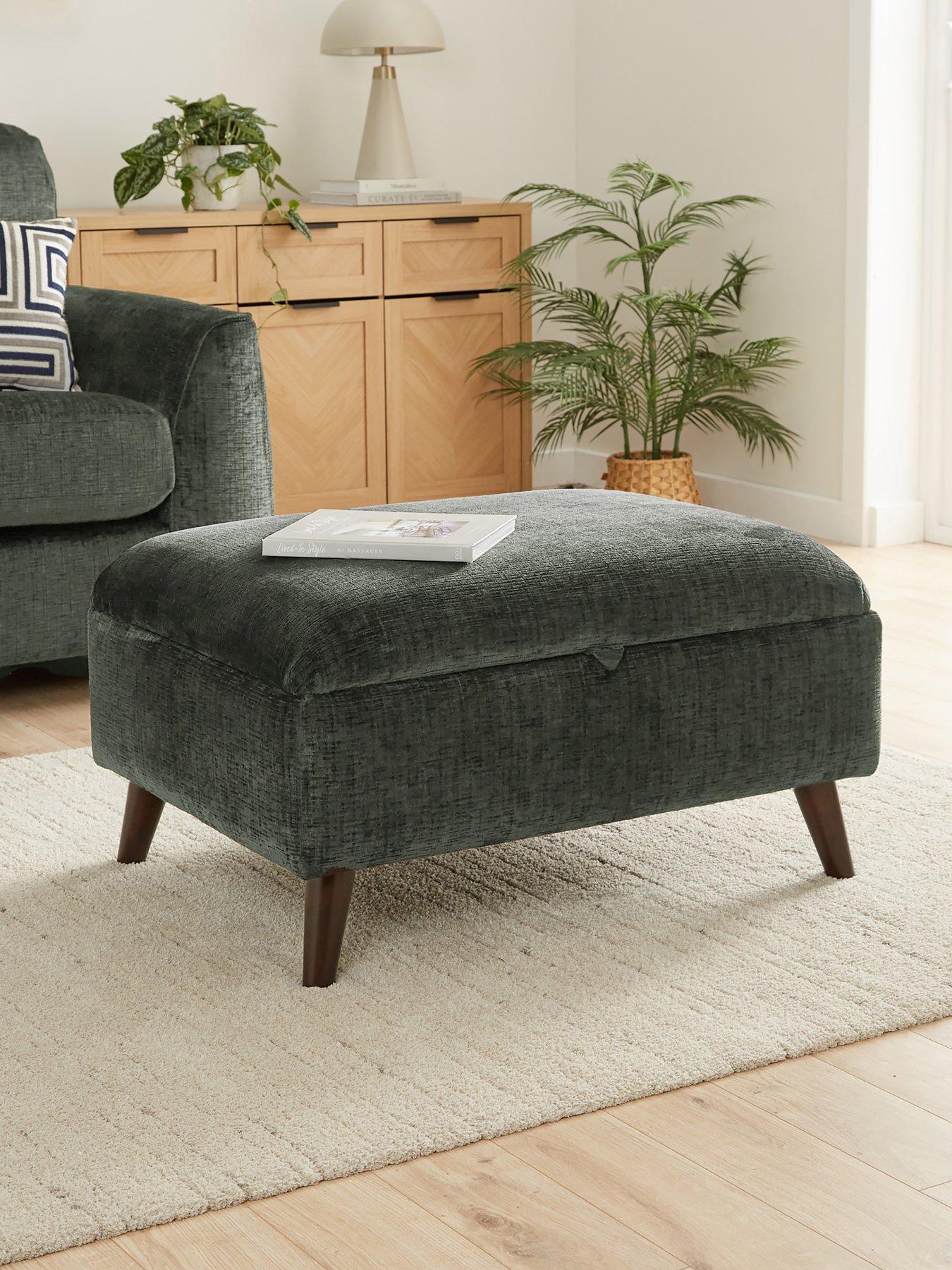 The Very Collection Margate Fabric Storage Footstool - Made to Order in the UK