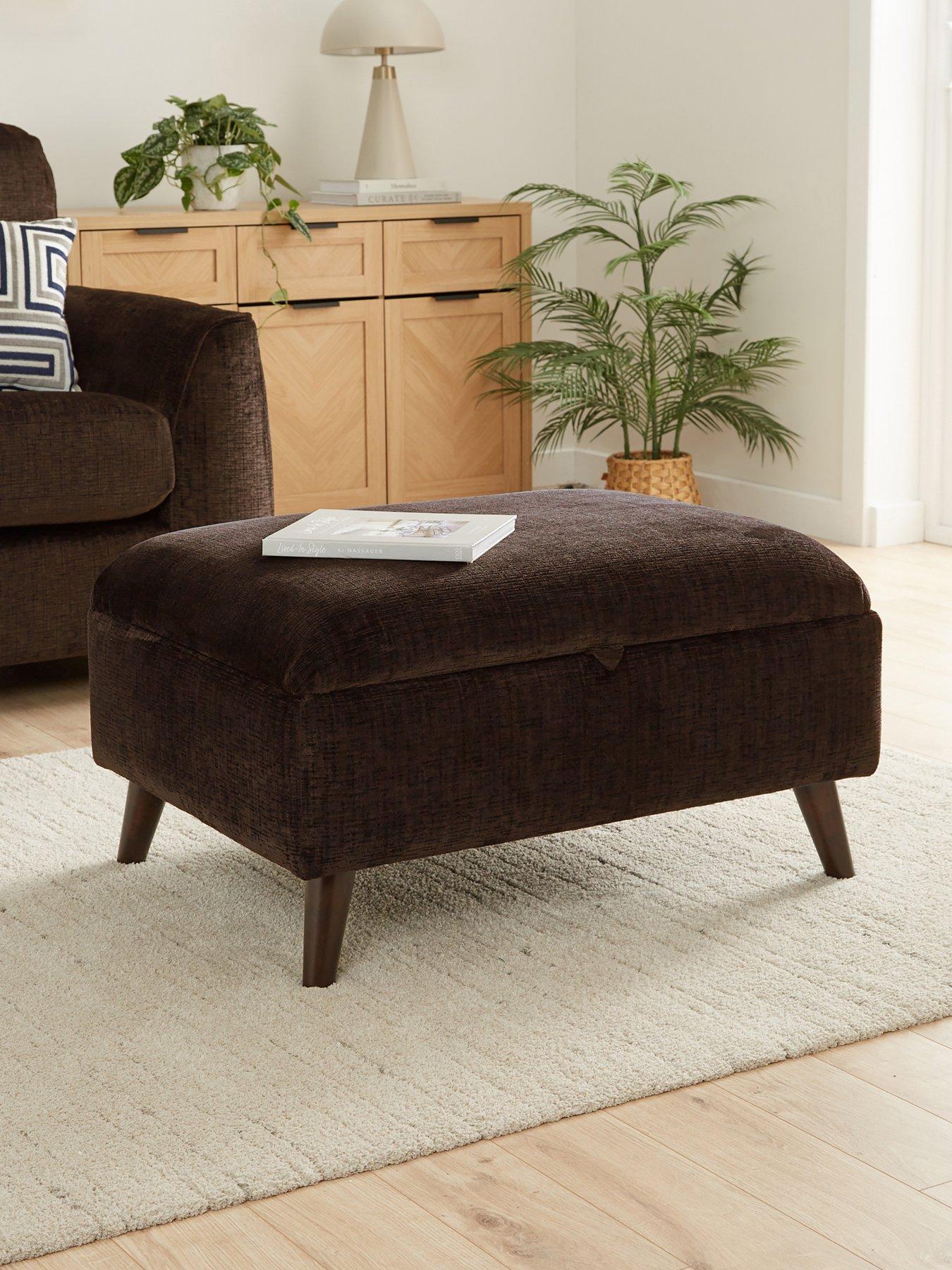 The Very Collection Margate Fabric Storage Footstool - Made to Order in the UK
