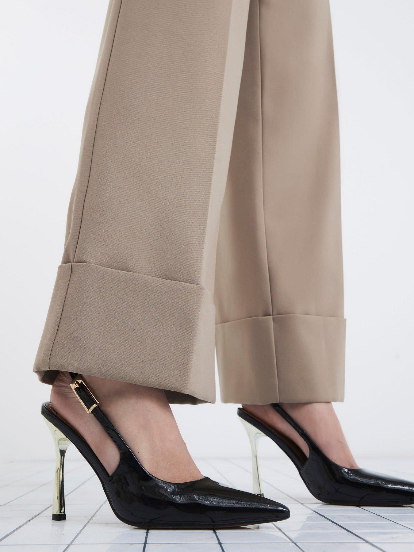 River Island Slingback Buckle Court - Black