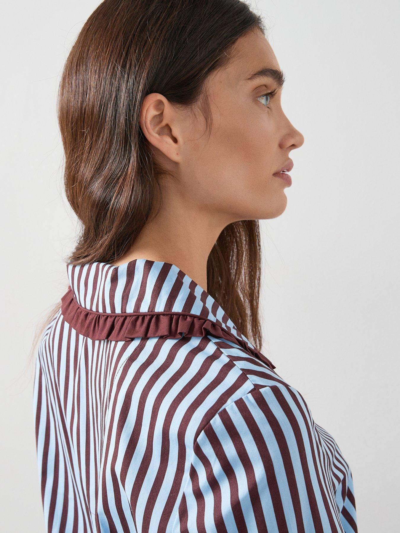 the-very-collection-contrast-collar-stripe-cotton-revere-pyjama-set-bluedetail