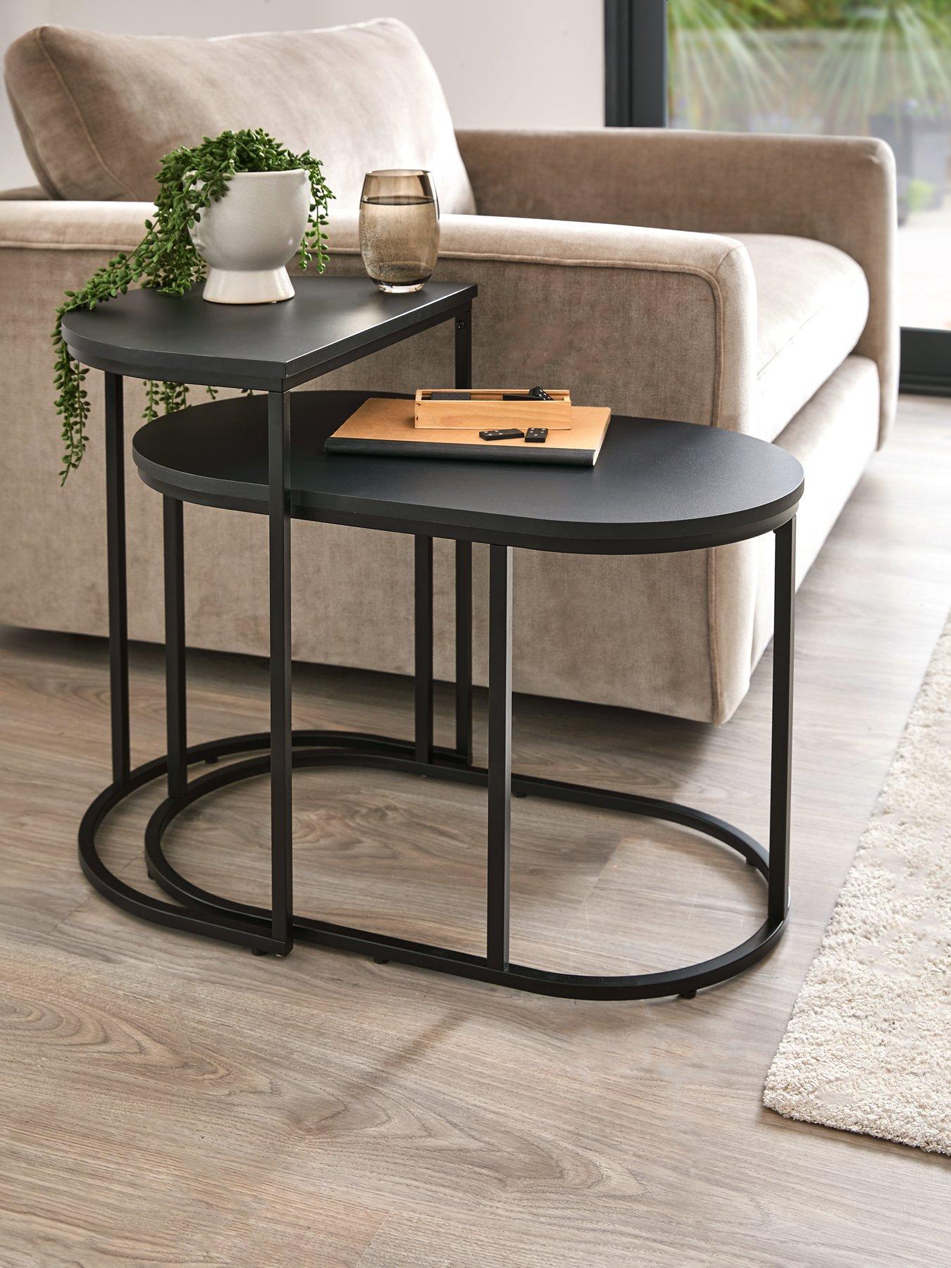 The Very Collection Hava Sofa Side Table Nest - Black - FSC® Certified