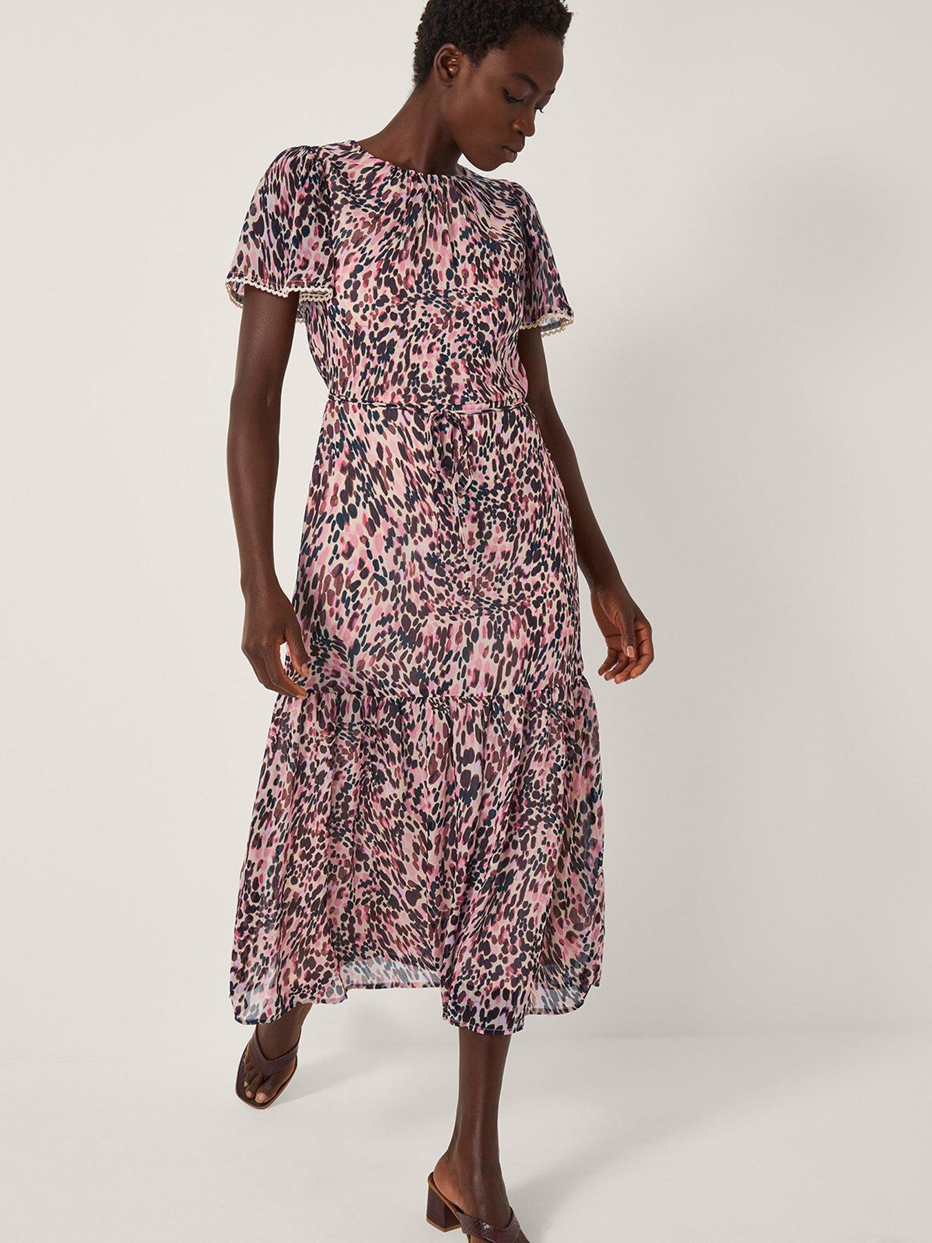 Monsoon Sisi Animal Dress - Pink