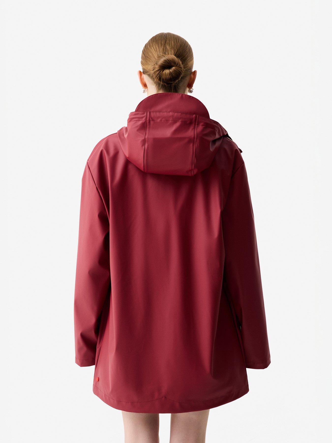 hunter-jo-pu-raincoat-dark-redstillFront