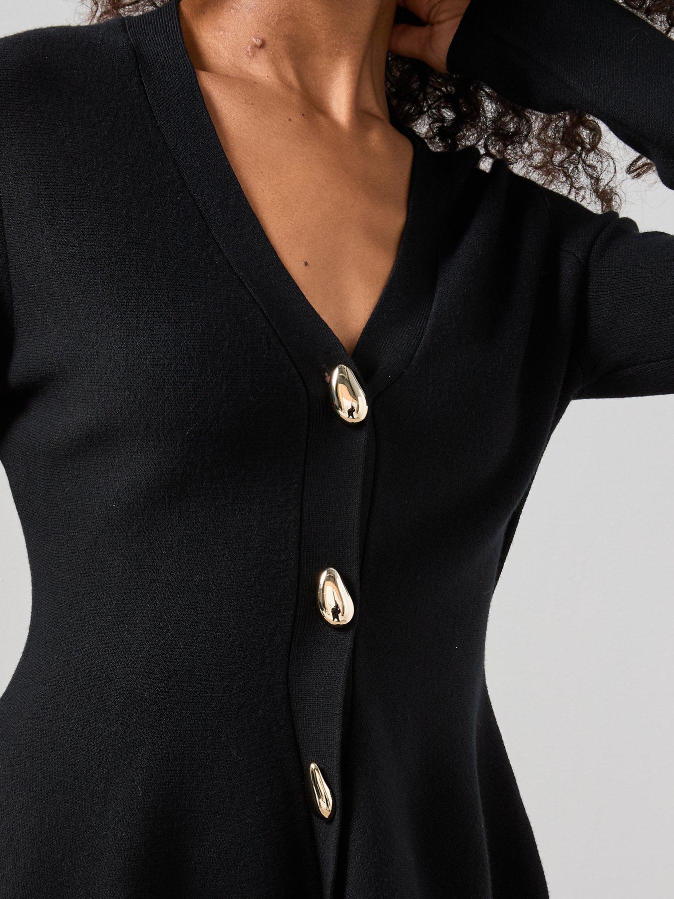 the-very-collection-button-detail-knitted-peplum-cardigan-coord-blackdetail