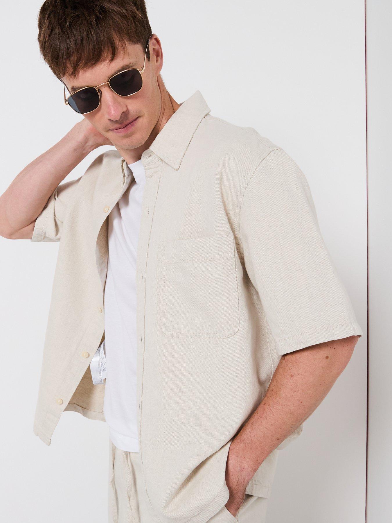 mango-guido-short-sleeve-shirt-light-beigeoutfit