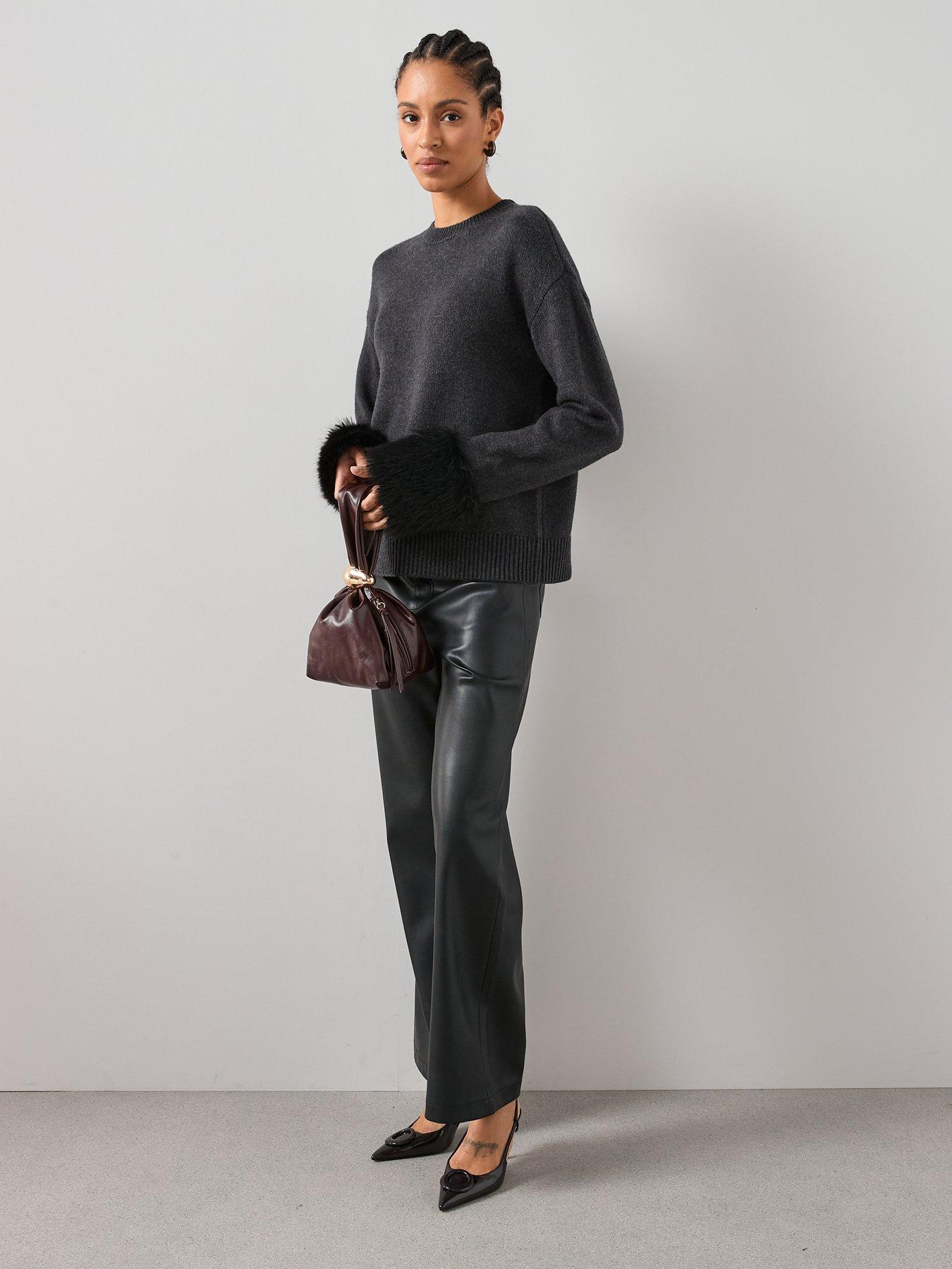 the-very-collection-crew-neck-detachable-fur-cuff-jumper-with-wool-greyback
