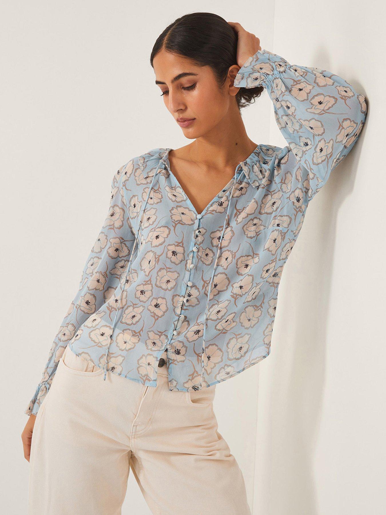 monsoon-chloe-ruffle-blouse-bluefront