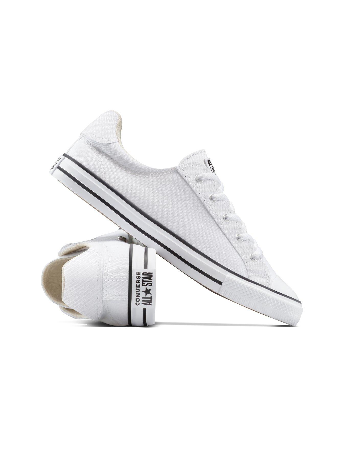 Image 6 of 7 of Converse Womens Chuck Taylor All Star Dainty Lucky Low Top - White