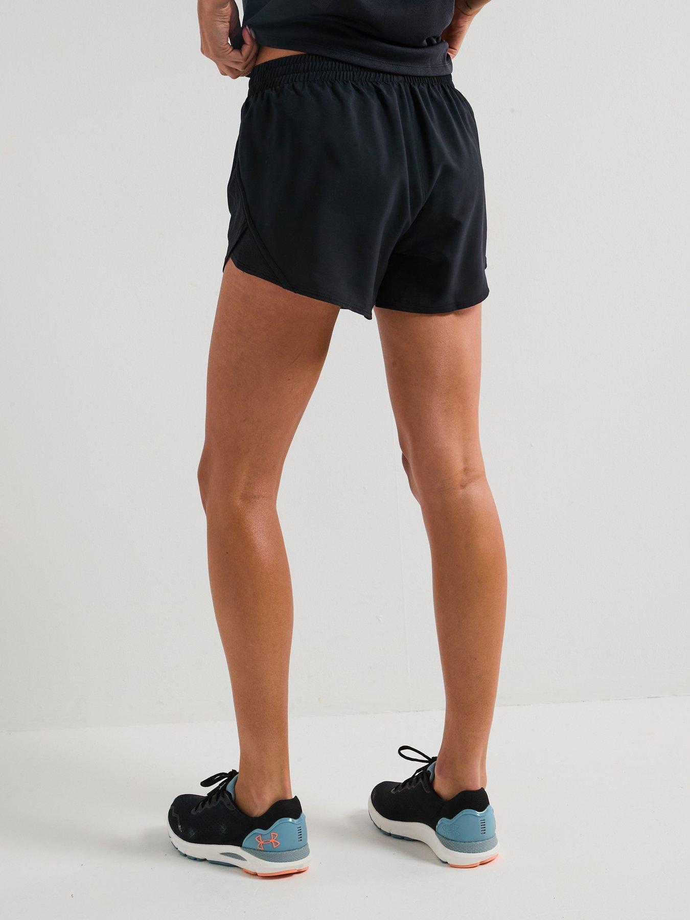 Image 2 of 6 of UNDER ARMOUR Womens Running Fly By 3Inch Shorts - Black