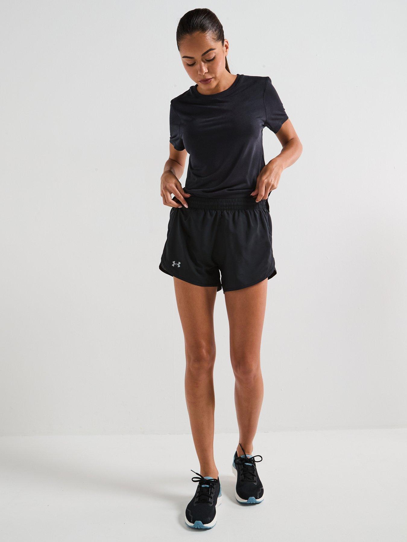 Image 3 of 6 of UNDER ARMOUR Womens Running Fly By 3Inch Shorts - Black