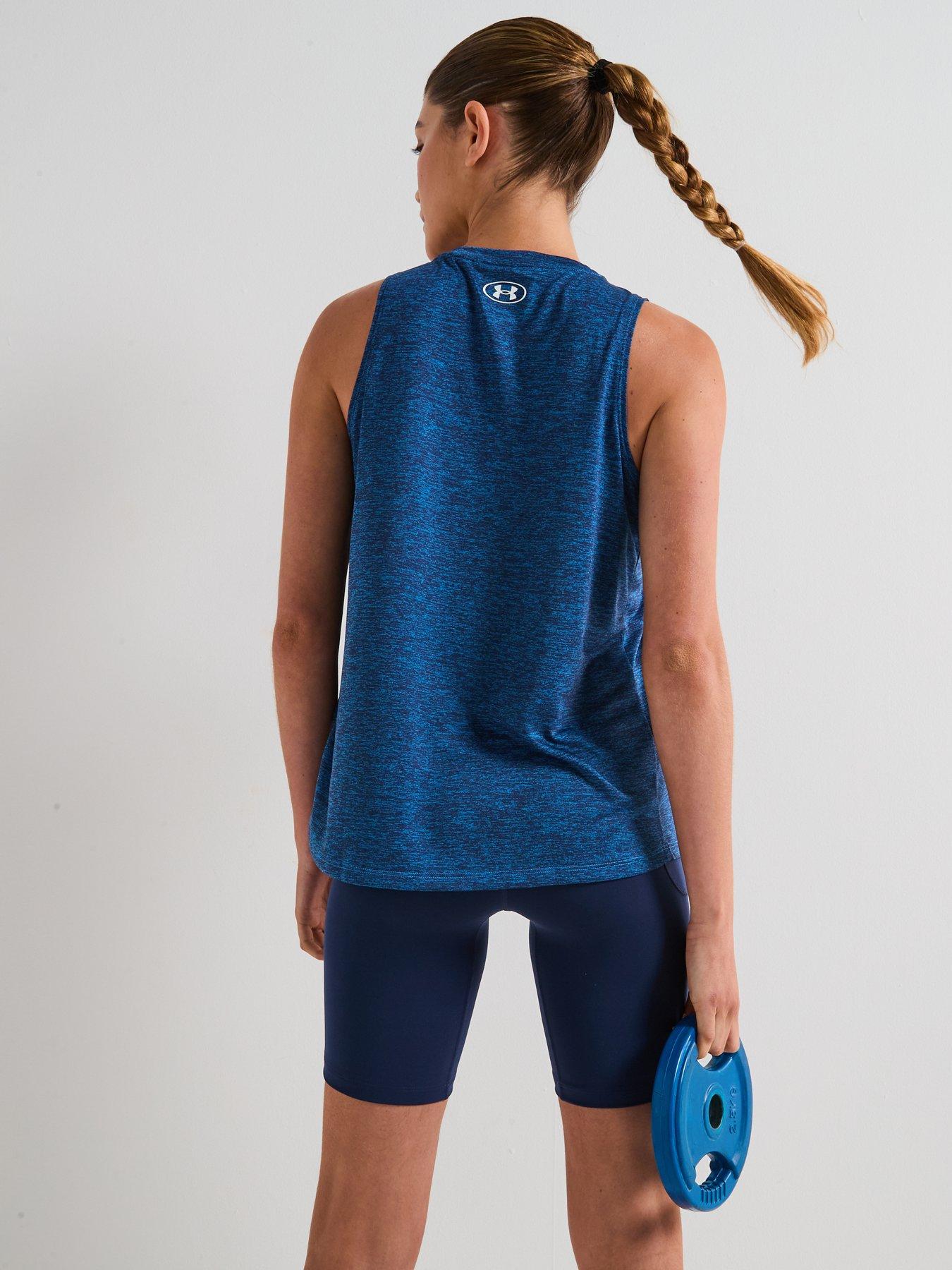 under-armour-womens-training-tech-twist-tank-bluestillFront