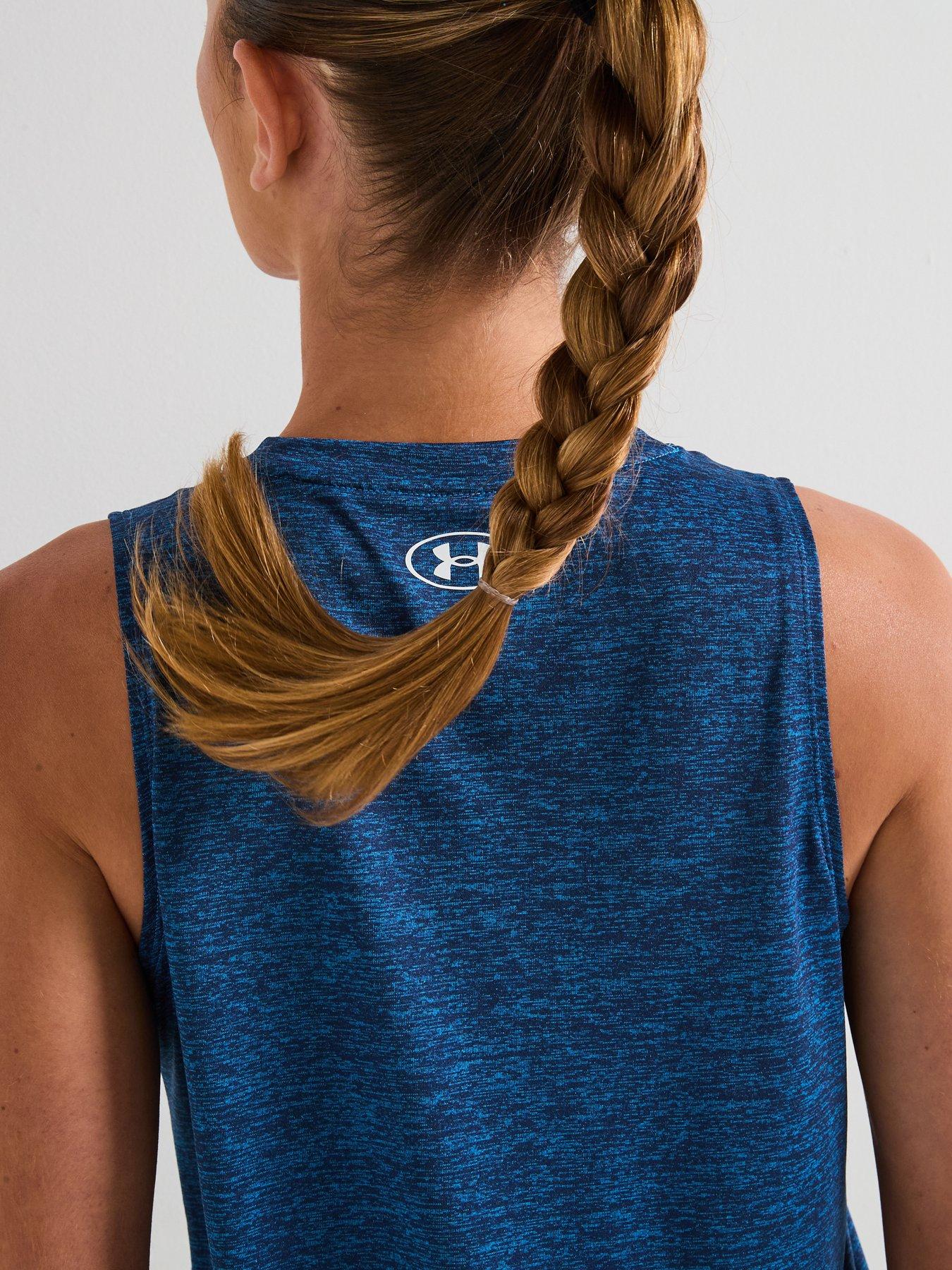 under-armour-womens-training-tech-twist-tank-blueoutfit