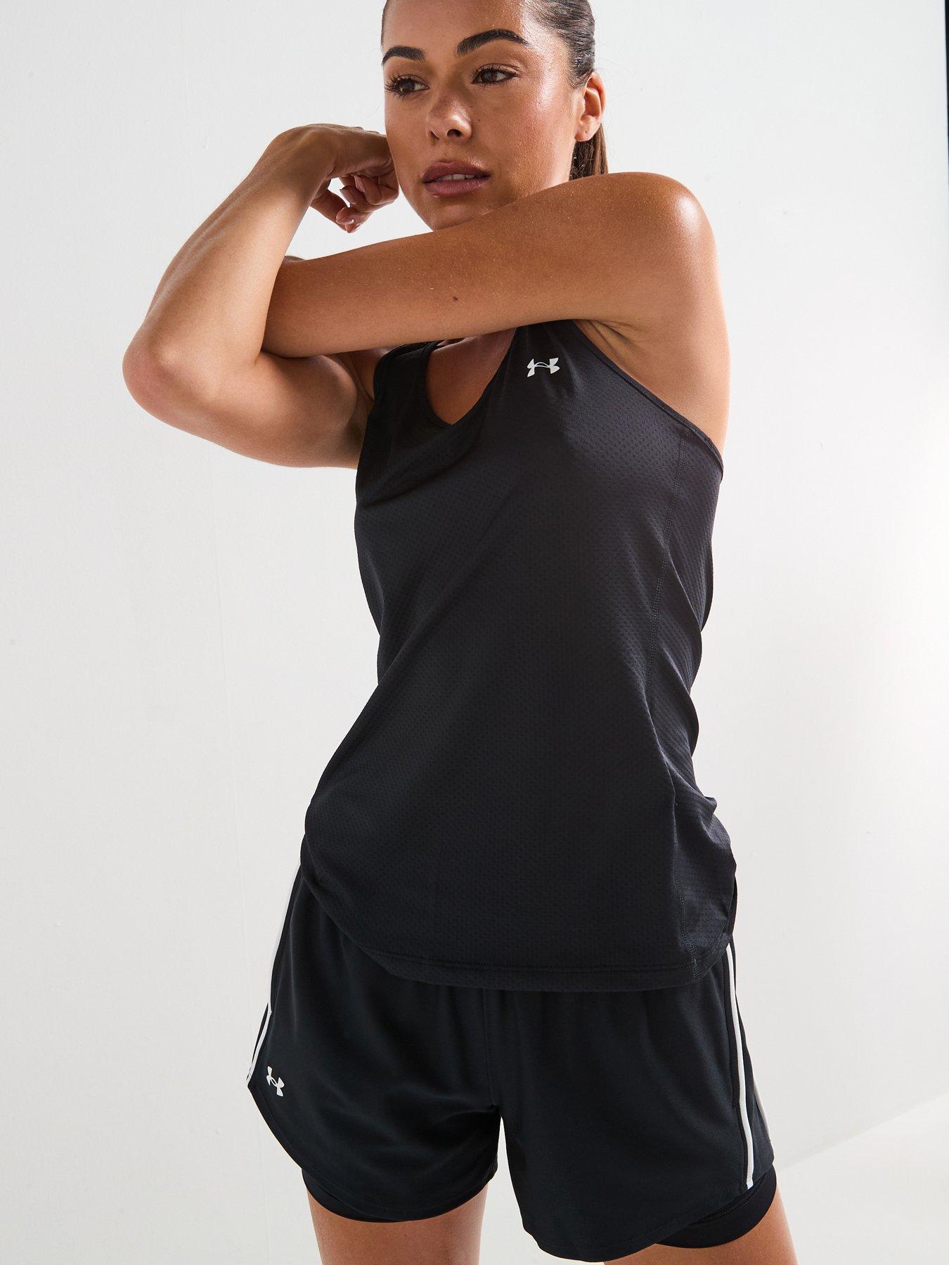 UNDER ARMOUR Womens Training Tech Mesh Racer Tank - Black