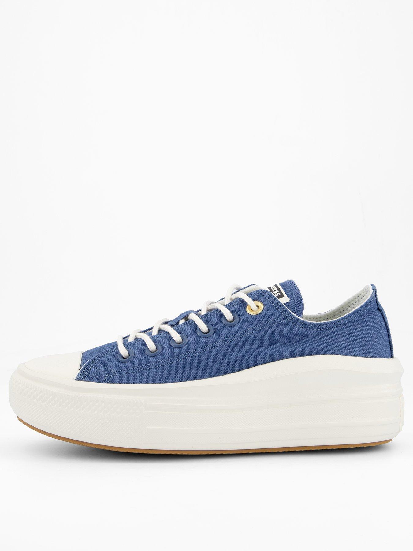 Converse Womens Chuck Taylor All Star Move Platform Low Top - Blue