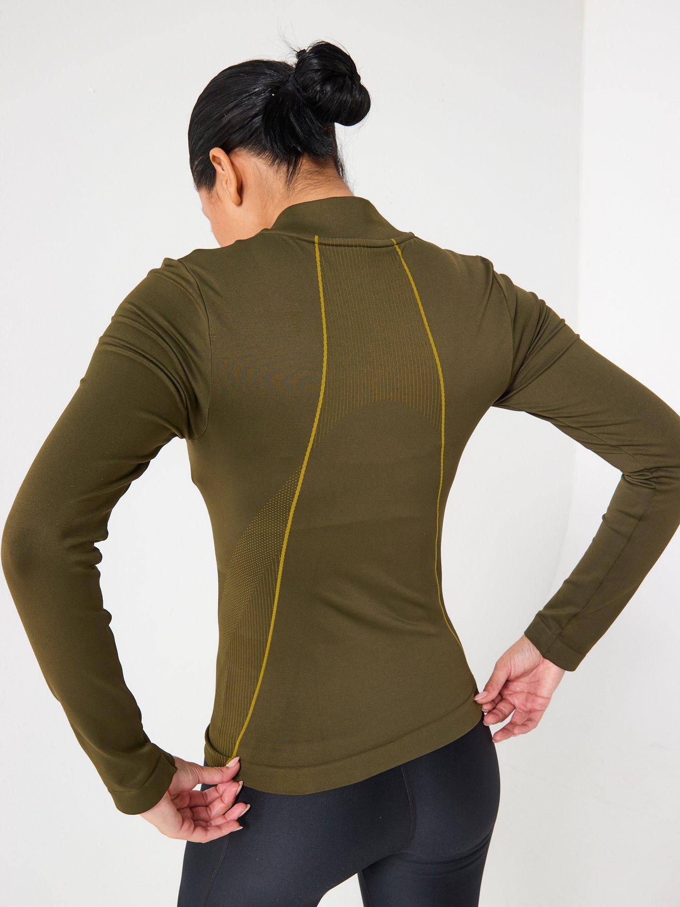 under-armour-womens-training-vanish-seamless-14-zip-top-greenstillFront
