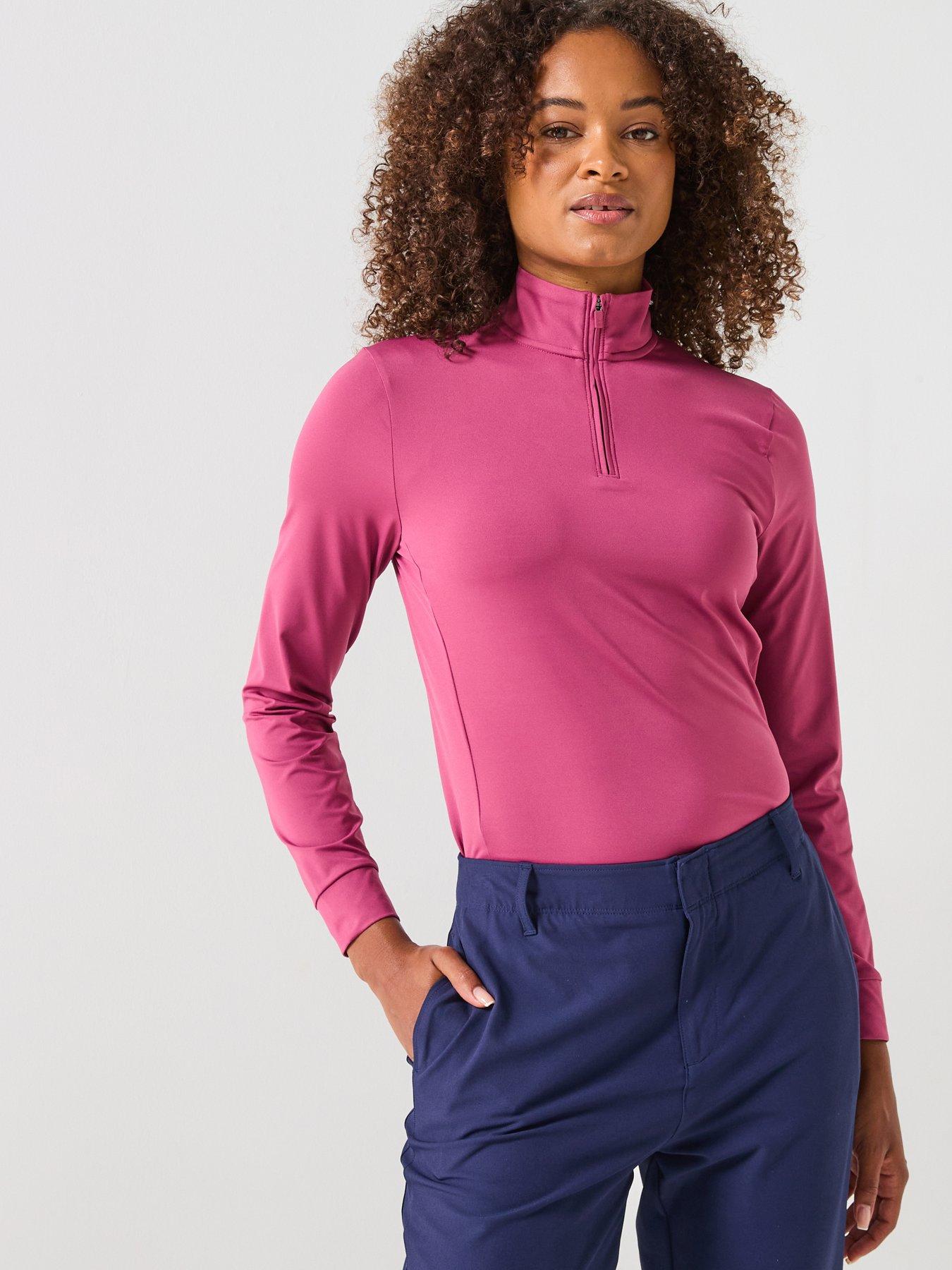 UNDER ARMOUR Womens Golf Drive 1/4 Zip Top - Burgundy
