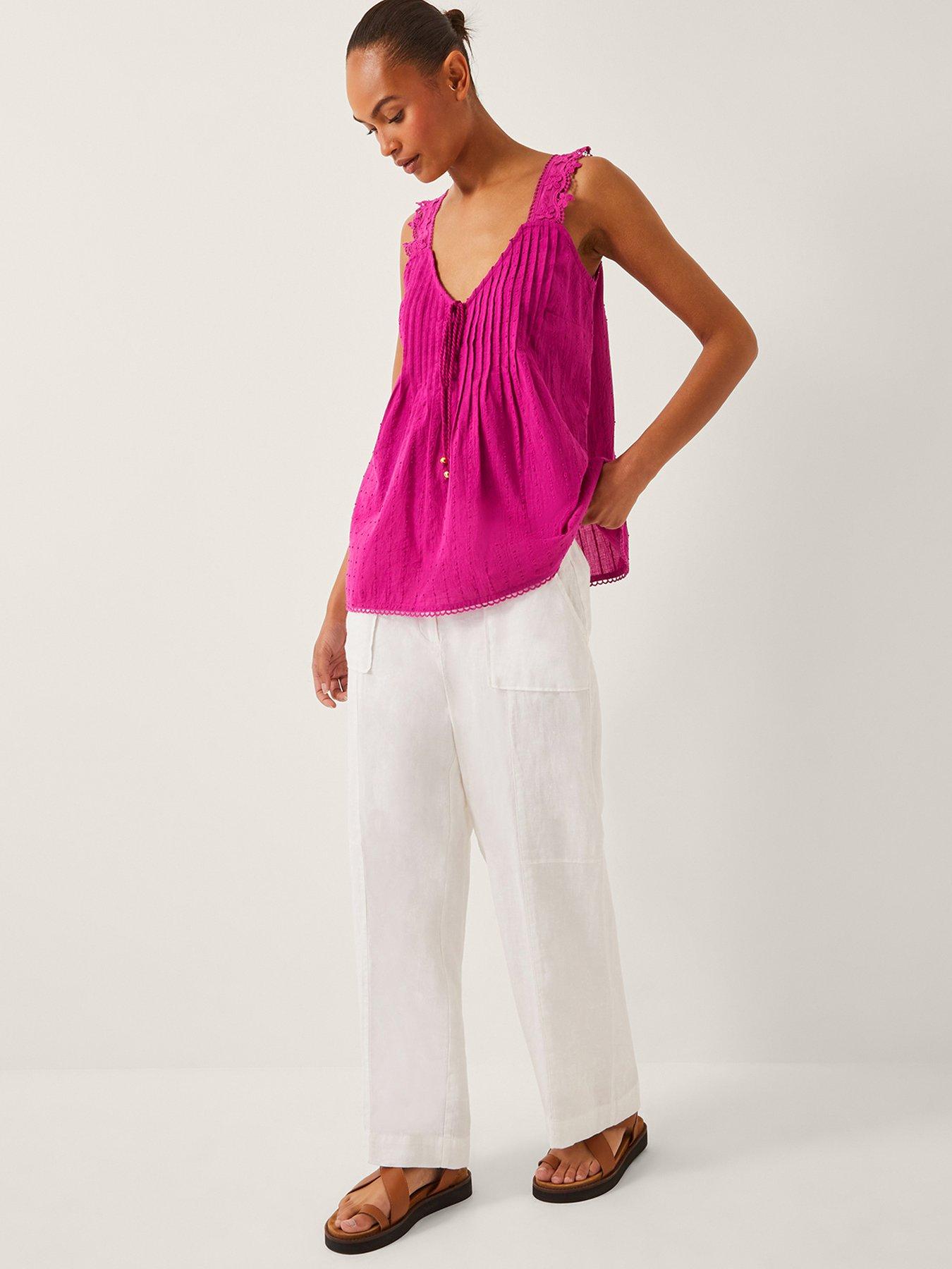 Image 1 of 5 of Monsoon Celia Lace Cami - Pink