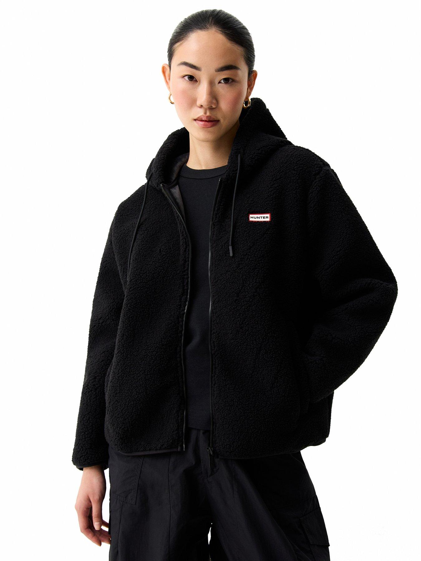 hunter-bonelle-borg-fleece-jacket-black