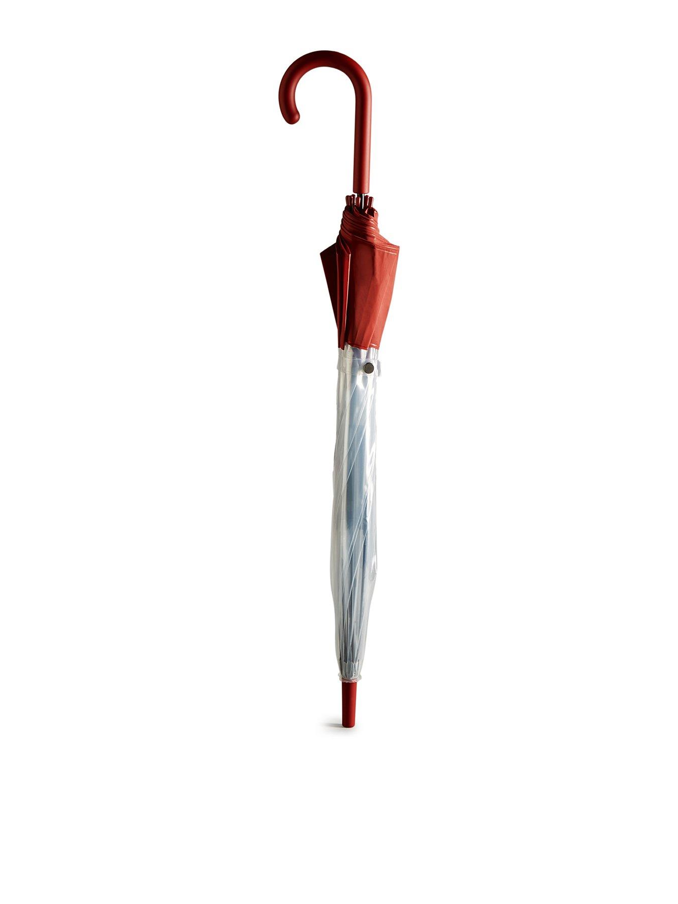 Image 1 of 2 of Hunter Transparent Moustache Bubble Umbrella - Red