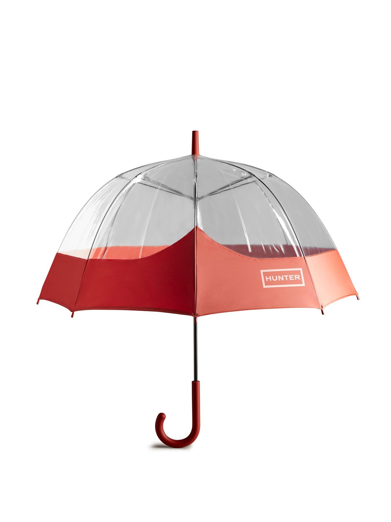 Image 2 of 2 of Hunter Transparent Moustache Bubble Umbrella - Red
