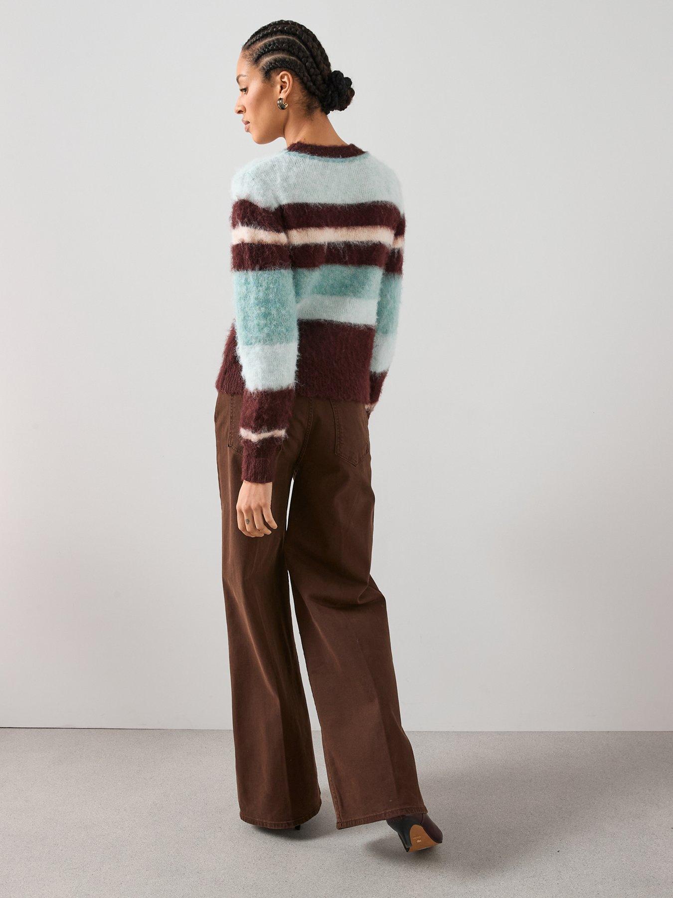 the-very-collection-crew-neck-brushed-yarn-stripe-jumper-with-wool-multistillFront