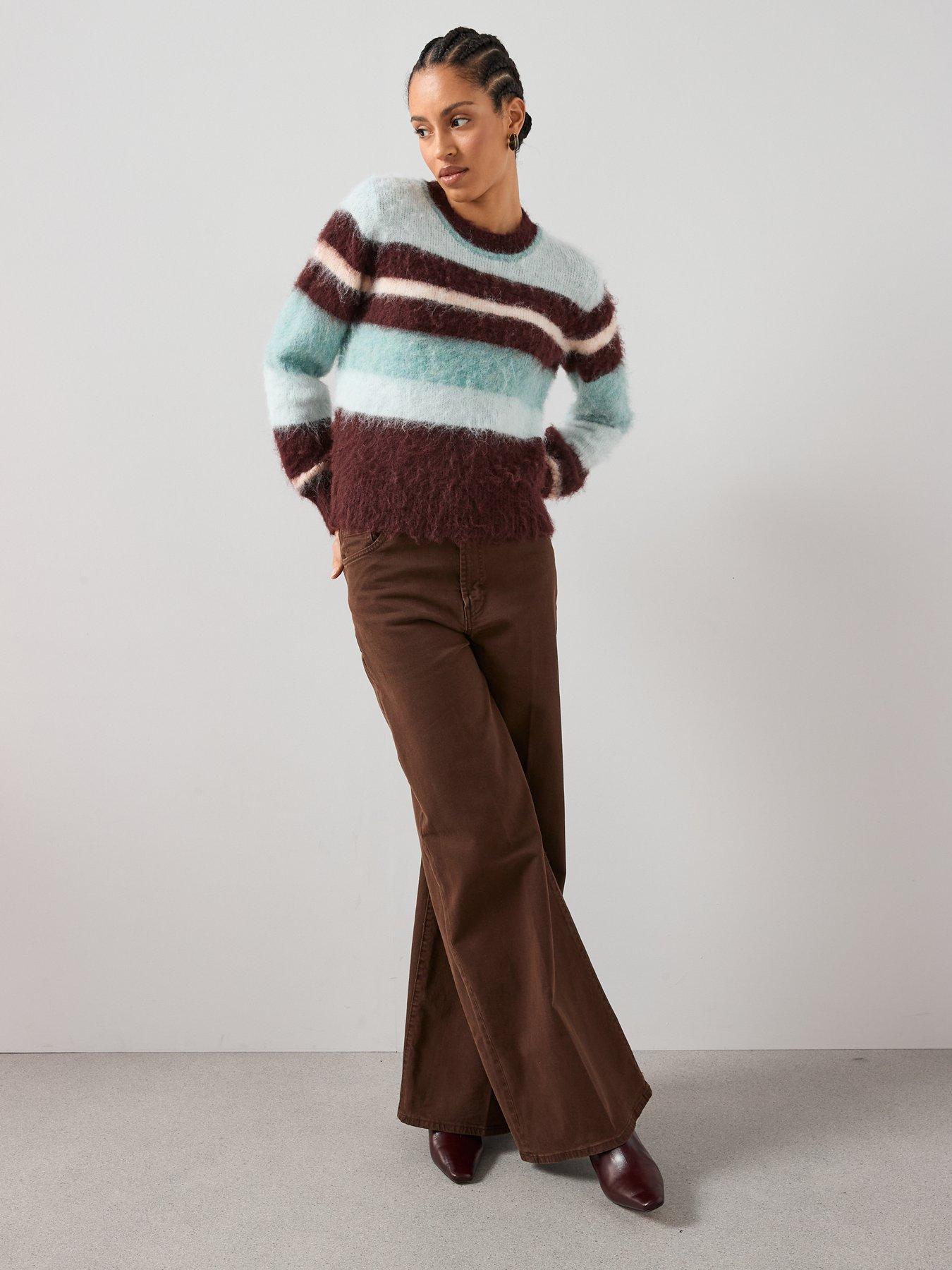 the-very-collection-crew-neck-brushed-yarn-stripe-jumper-with-wool-multiback