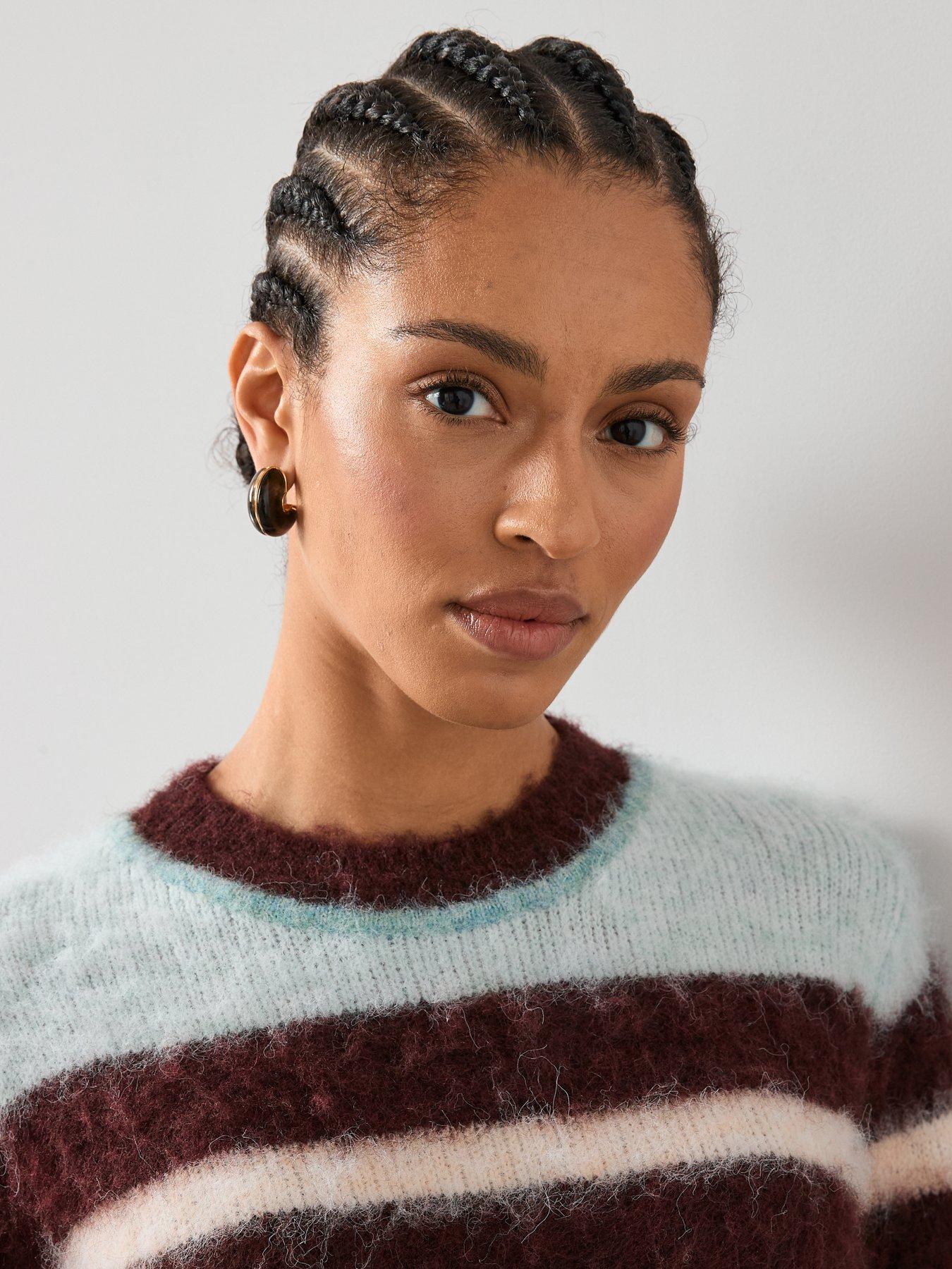 the-very-collection-crew-neck-brushed-yarn-stripe-jumper-with-wool-multidetail