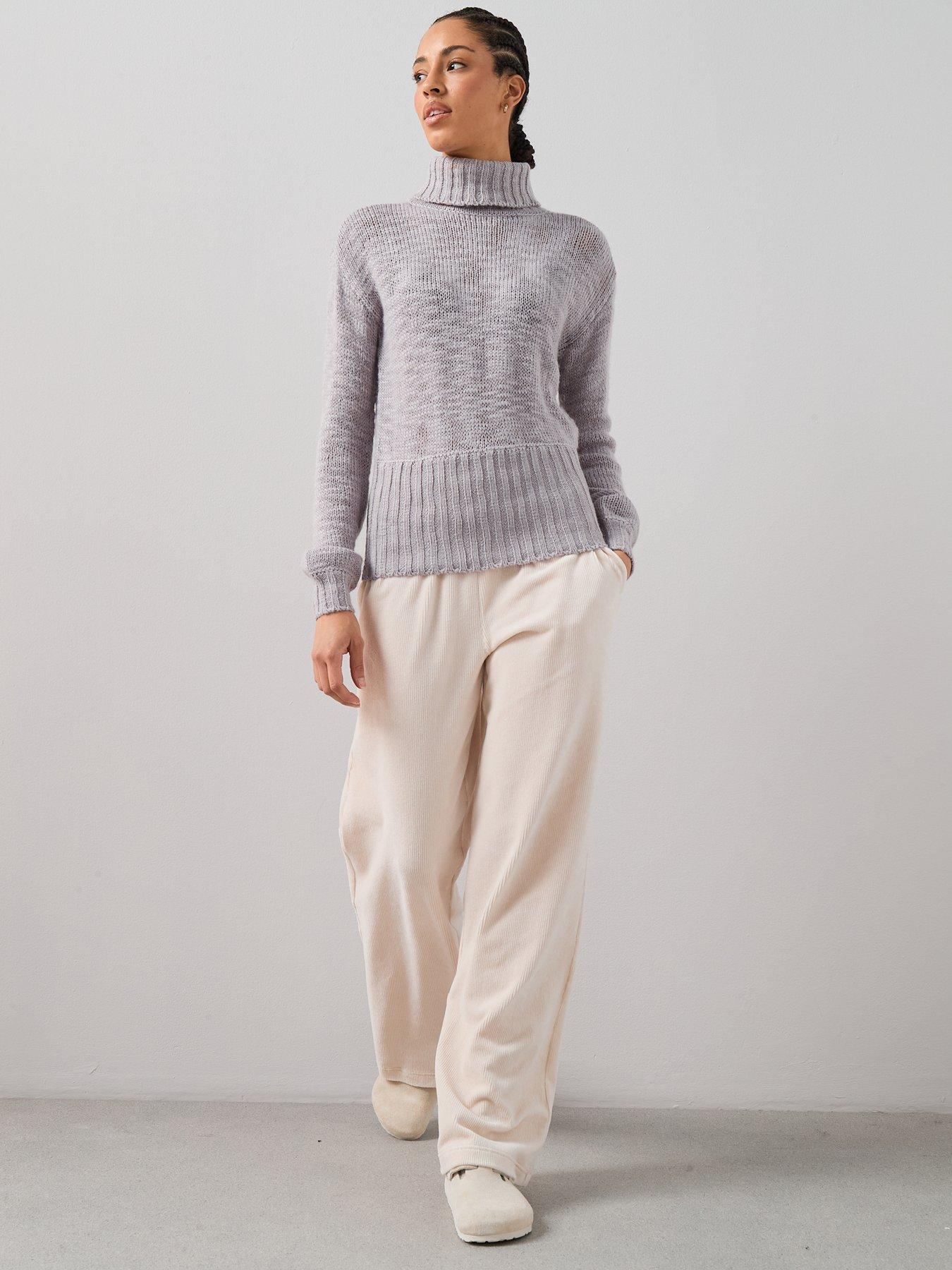 the-very-collection-roll-neck-cinched-waist-jumper-with-woolnbsp--lilacback