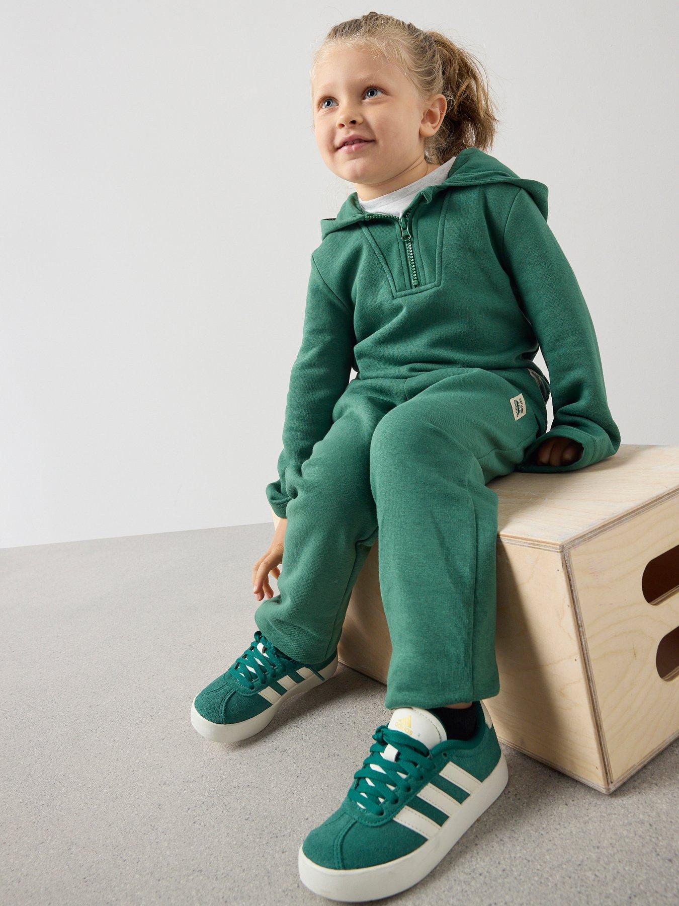 Image 4 of 6 of The Very Collection Boys 3 Piece Soft Hoodie Joggers And T-shirt Set - Green