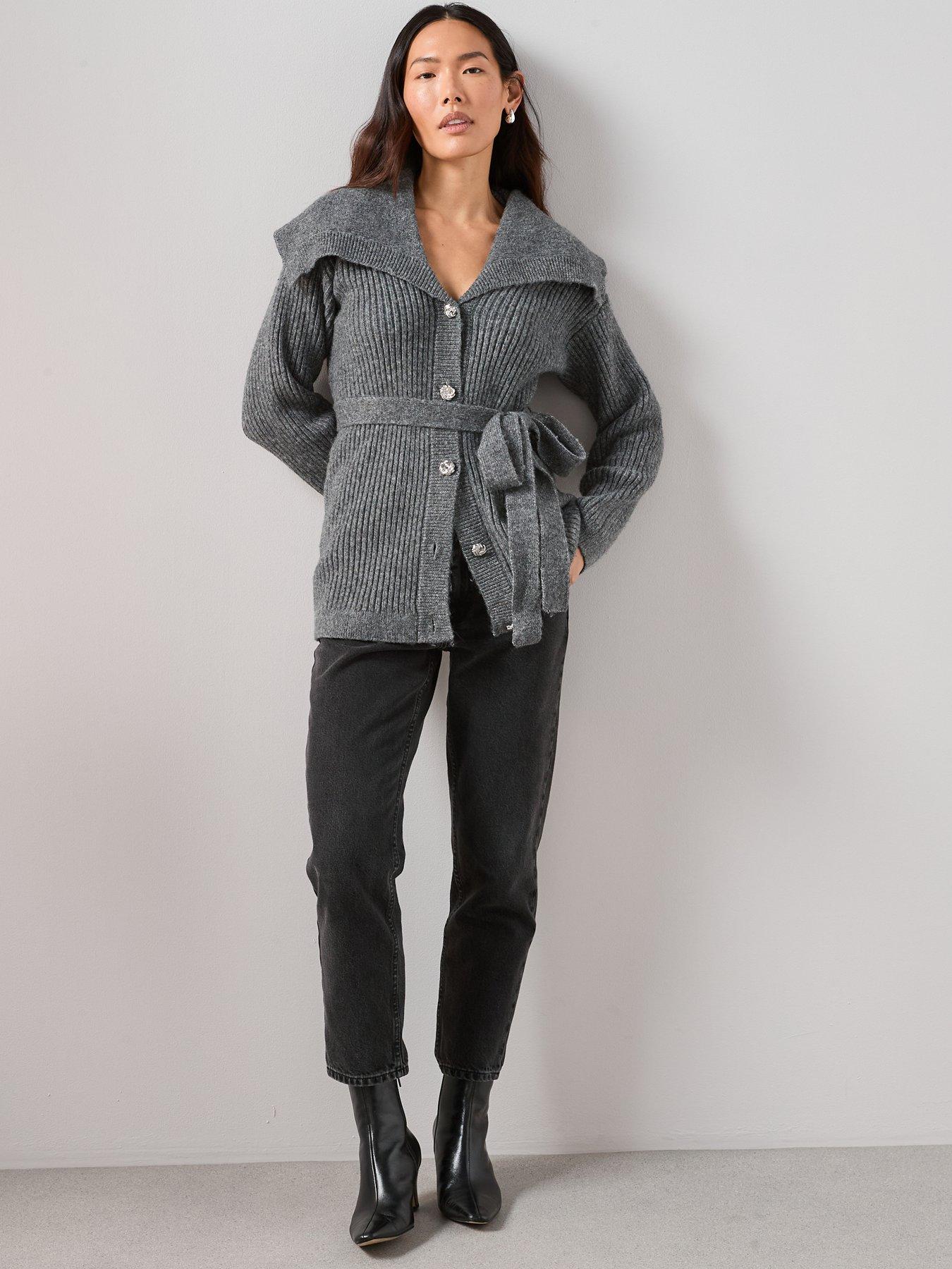 the-very-collection-oversized-collar-belted-longline-cardigan-greyback